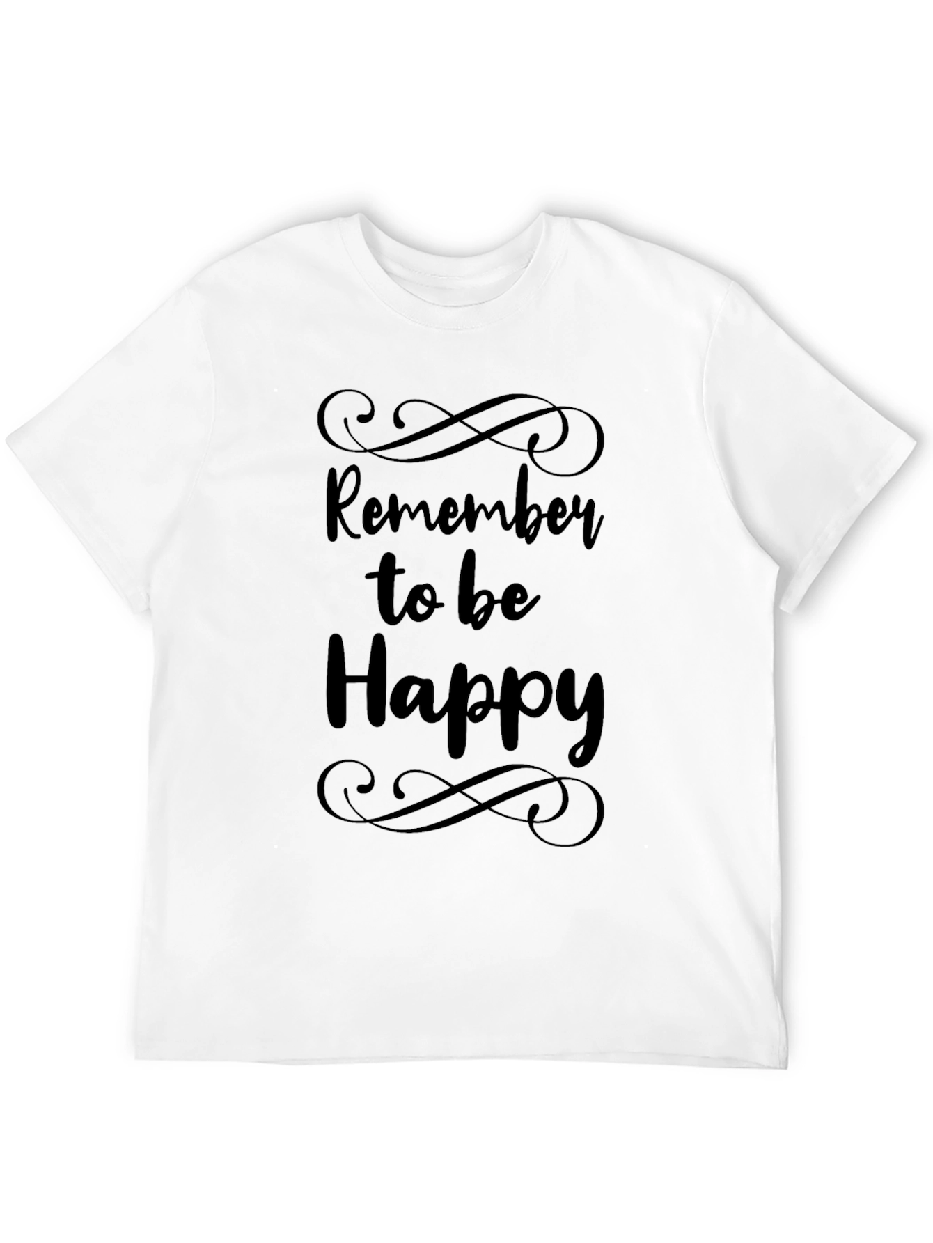 Remember to be Happy Black Graphic Tee