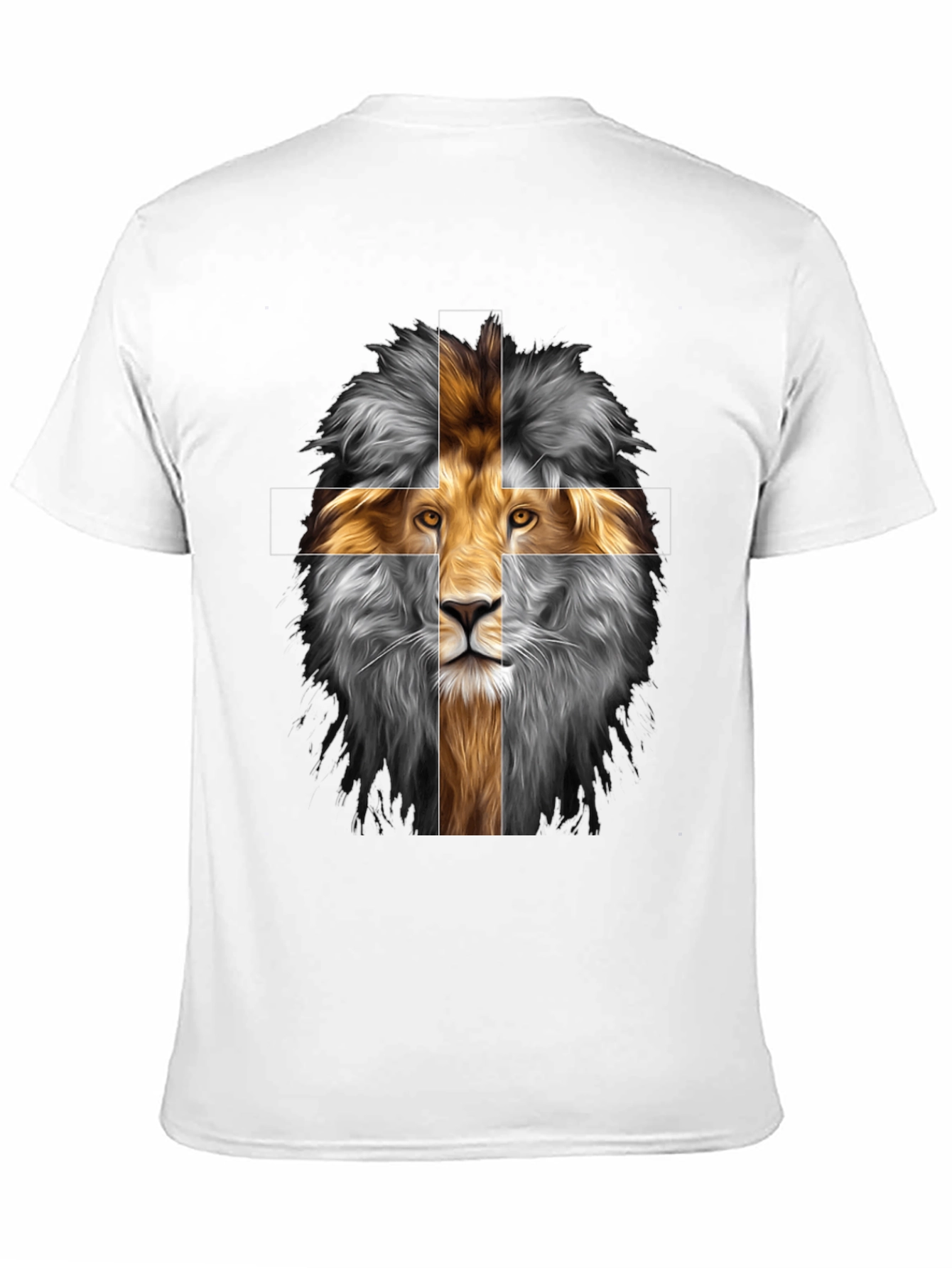 Lion Cross Graphic Tee - Black Cotton Blend