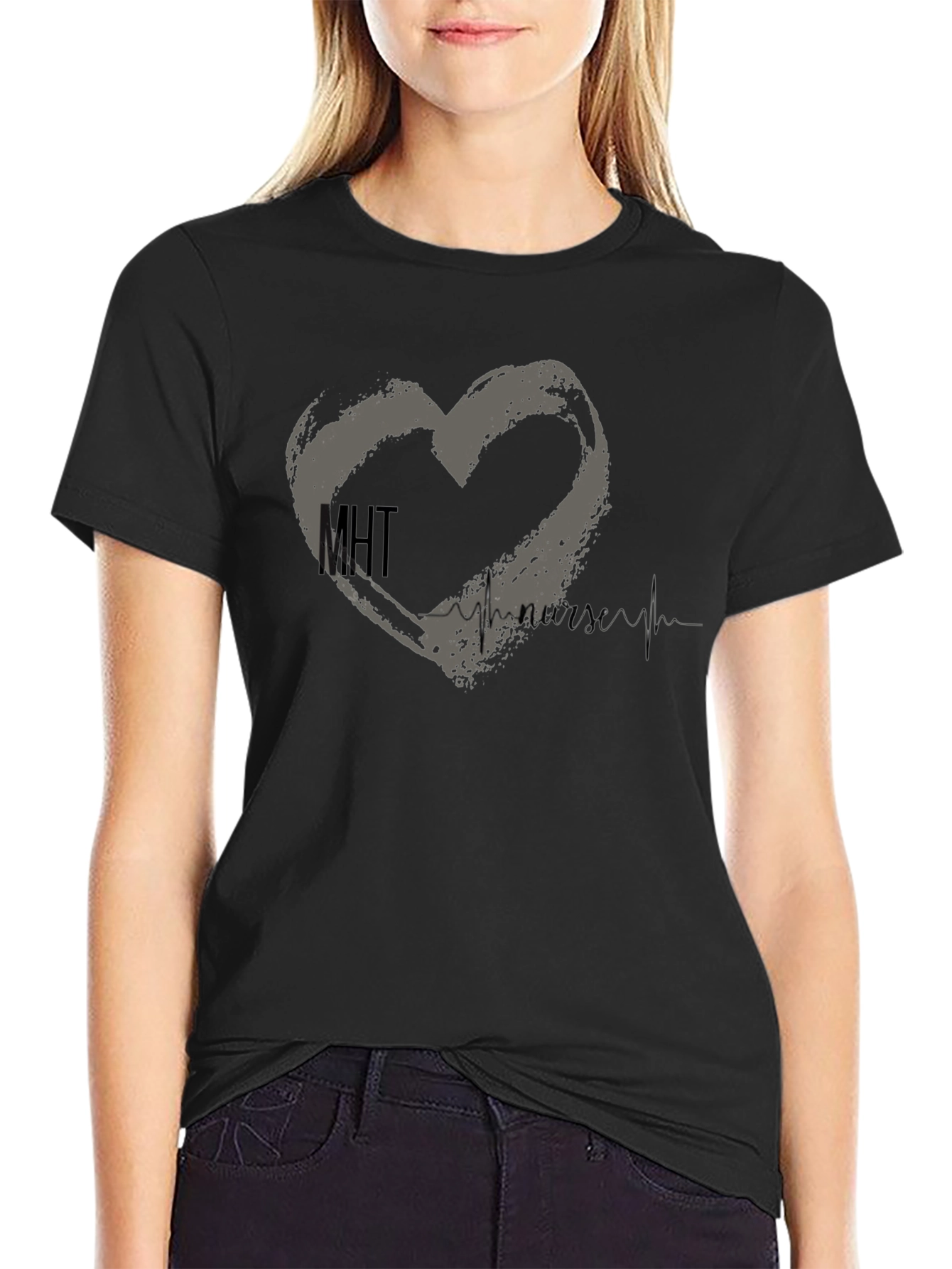 Mental Health Nurse Heartbeat T-Shirt