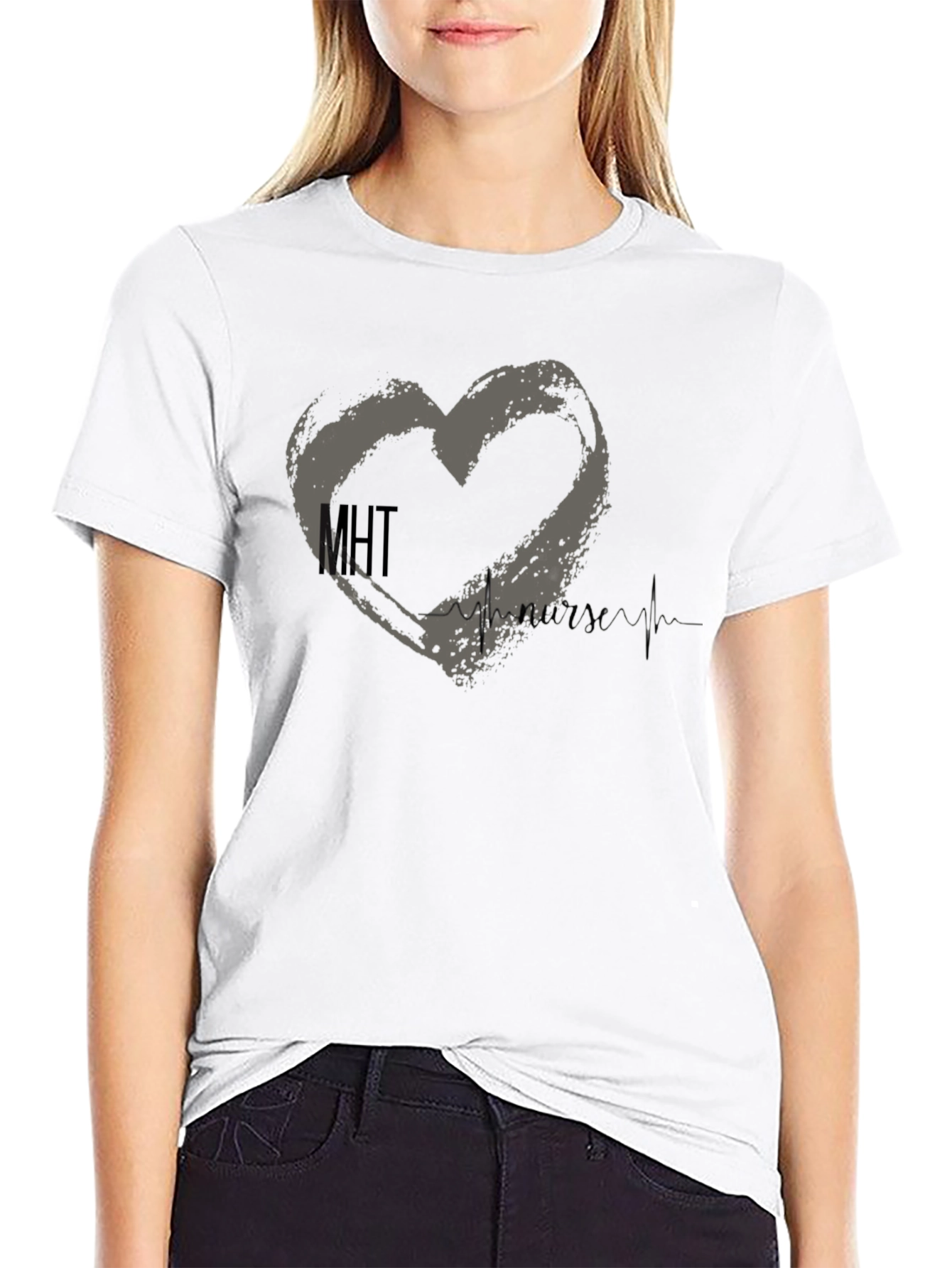 Mental Health Nurse Heartbeat T-Shirt