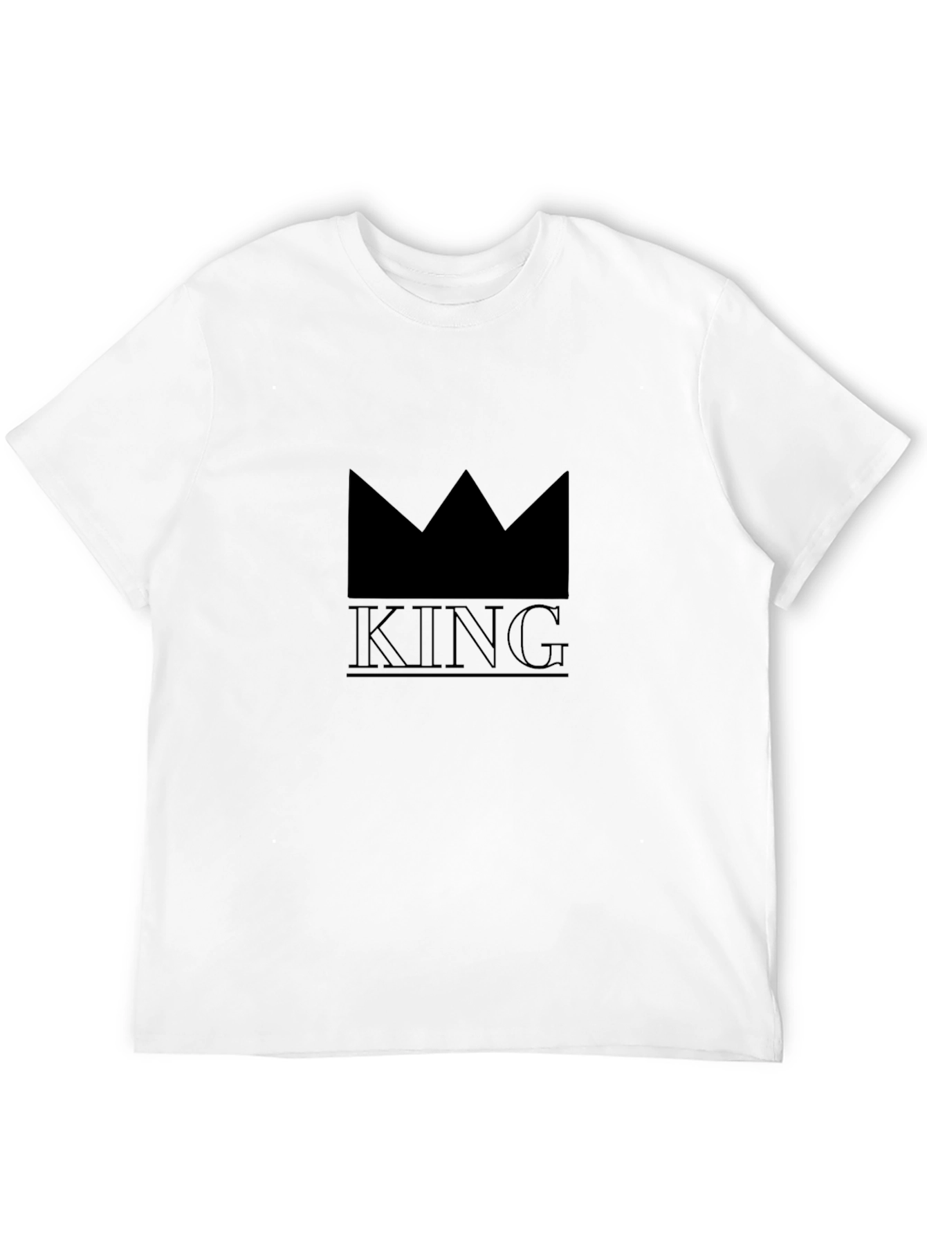 King Crown Graphic Print T-Shirt - Black