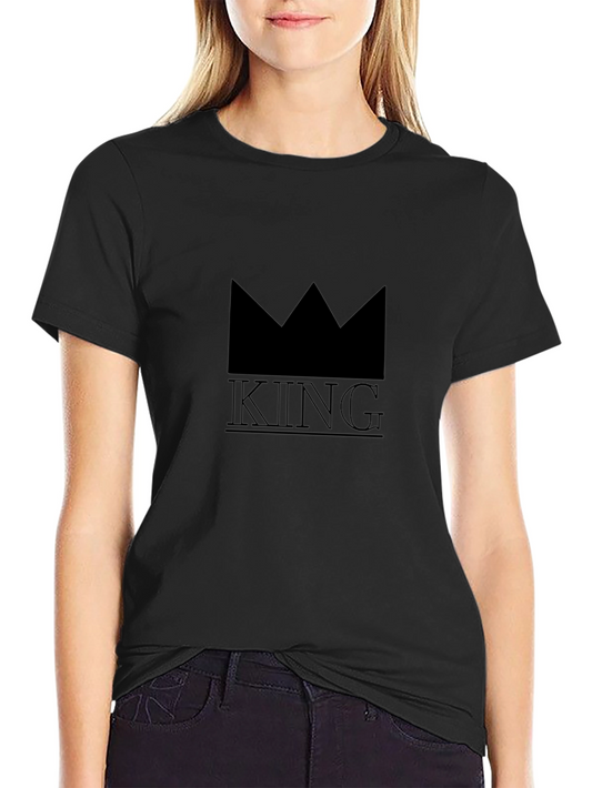 King Crown Graphic Print T-Shirt - Black