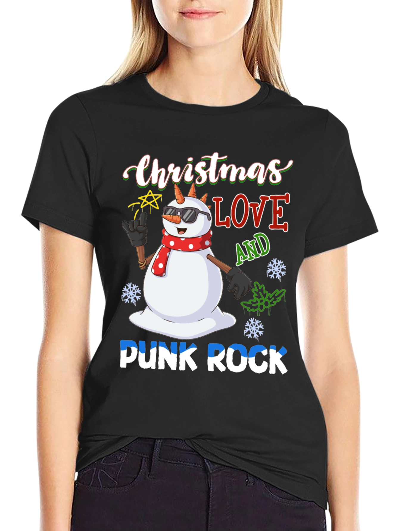 Christmas Love Punk Rock T-Shirt