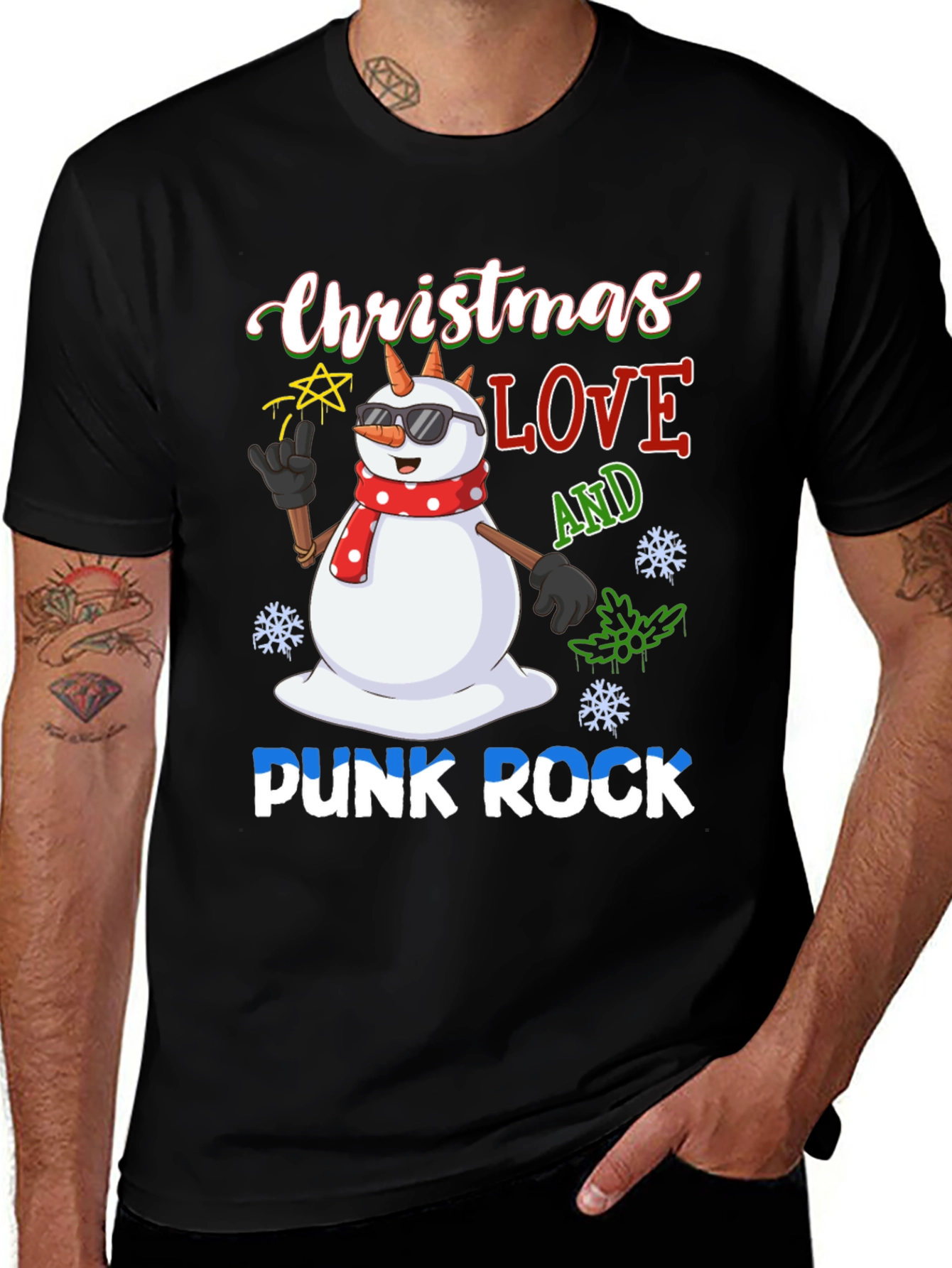Christmas Love Punk Rock T-Shirt