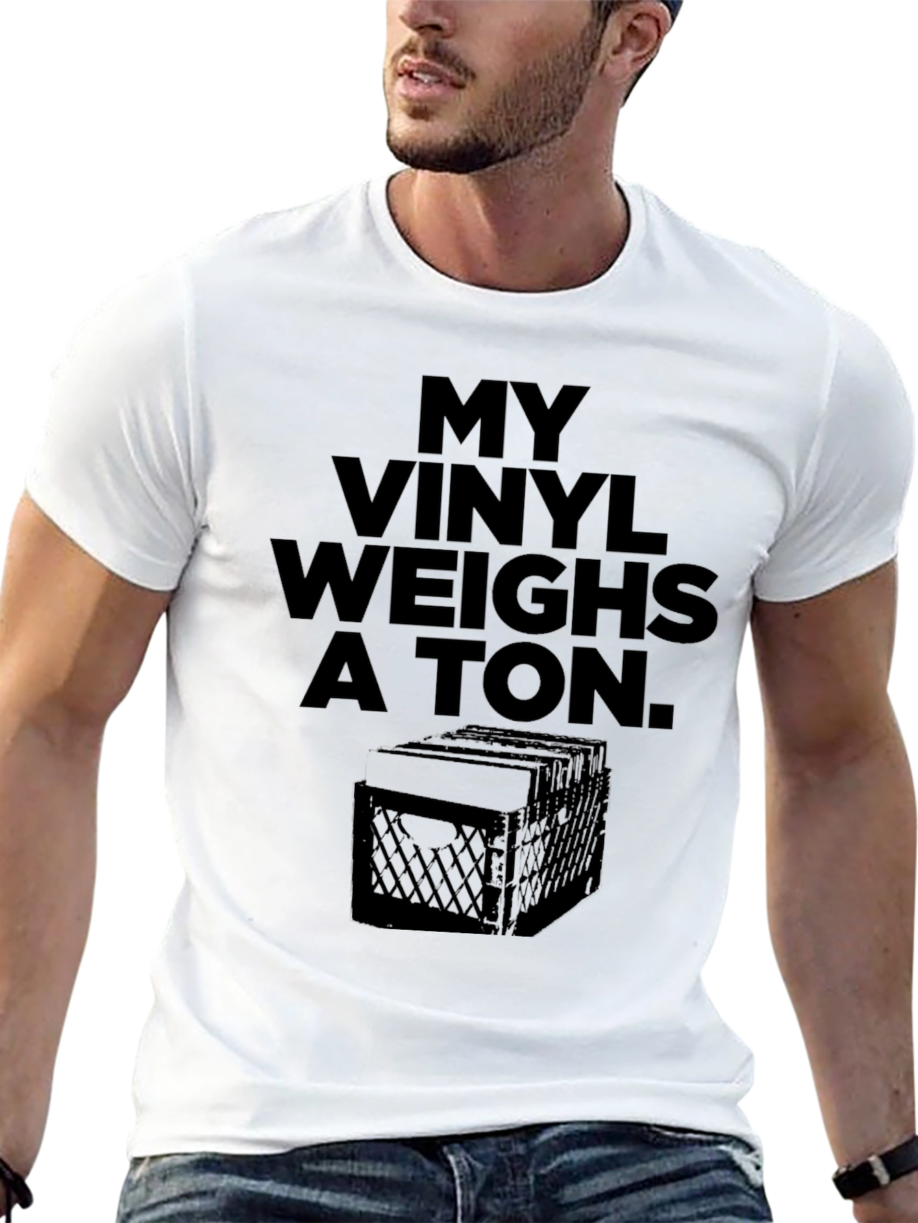 My Vinyl Weighs A Ton Black T-Shirt
