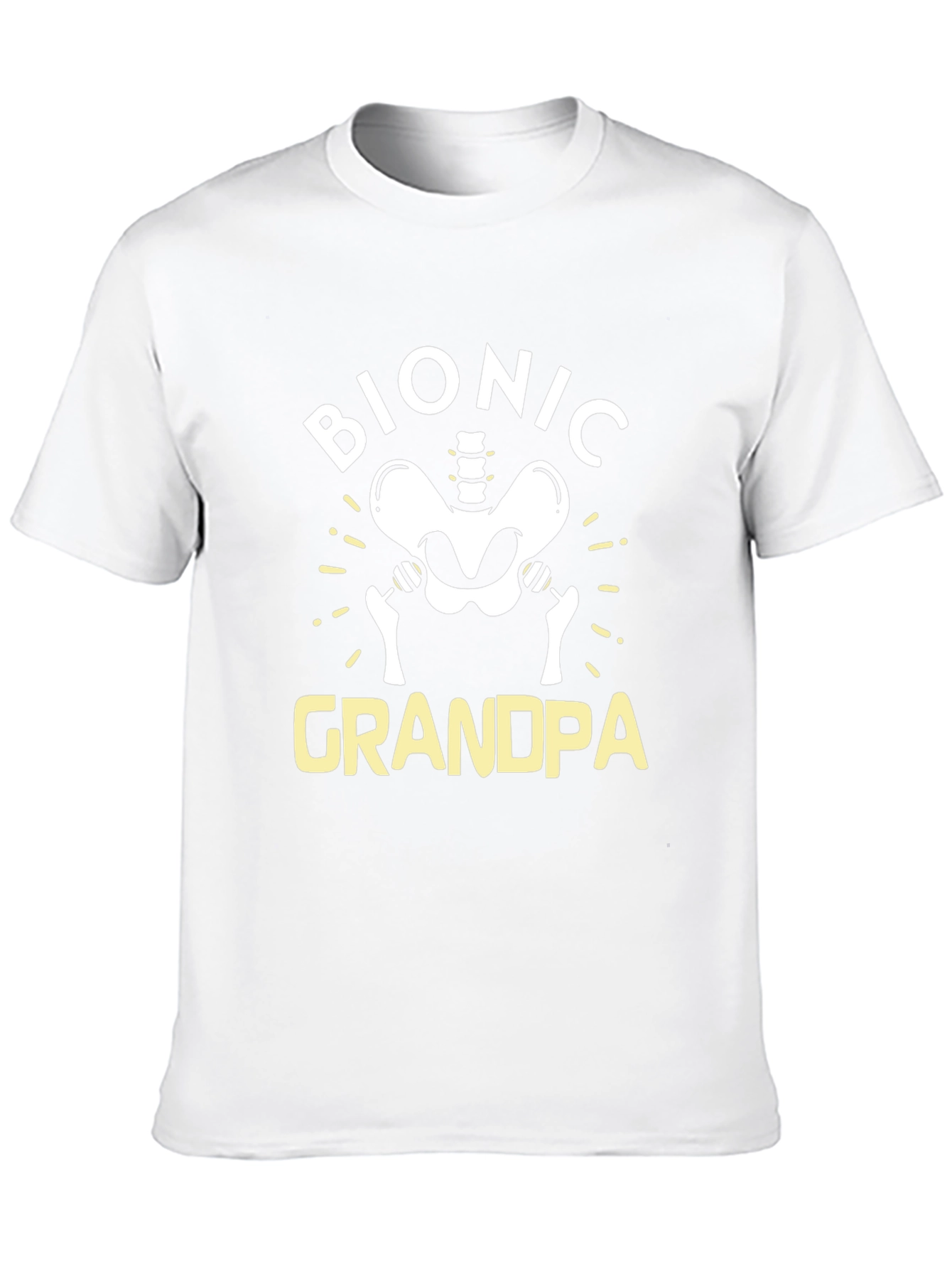 Bionic Grandpa Graphic Tee - Funny Hip Replacement T-Shirt