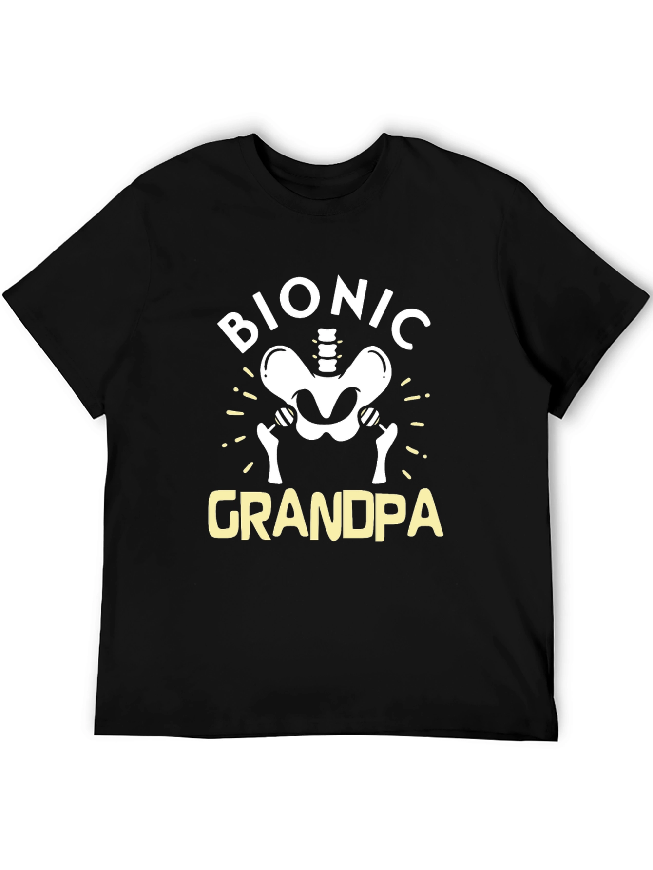Bionic Grandpa Graphic Tee - Funny Hip Replacement T-Shirt