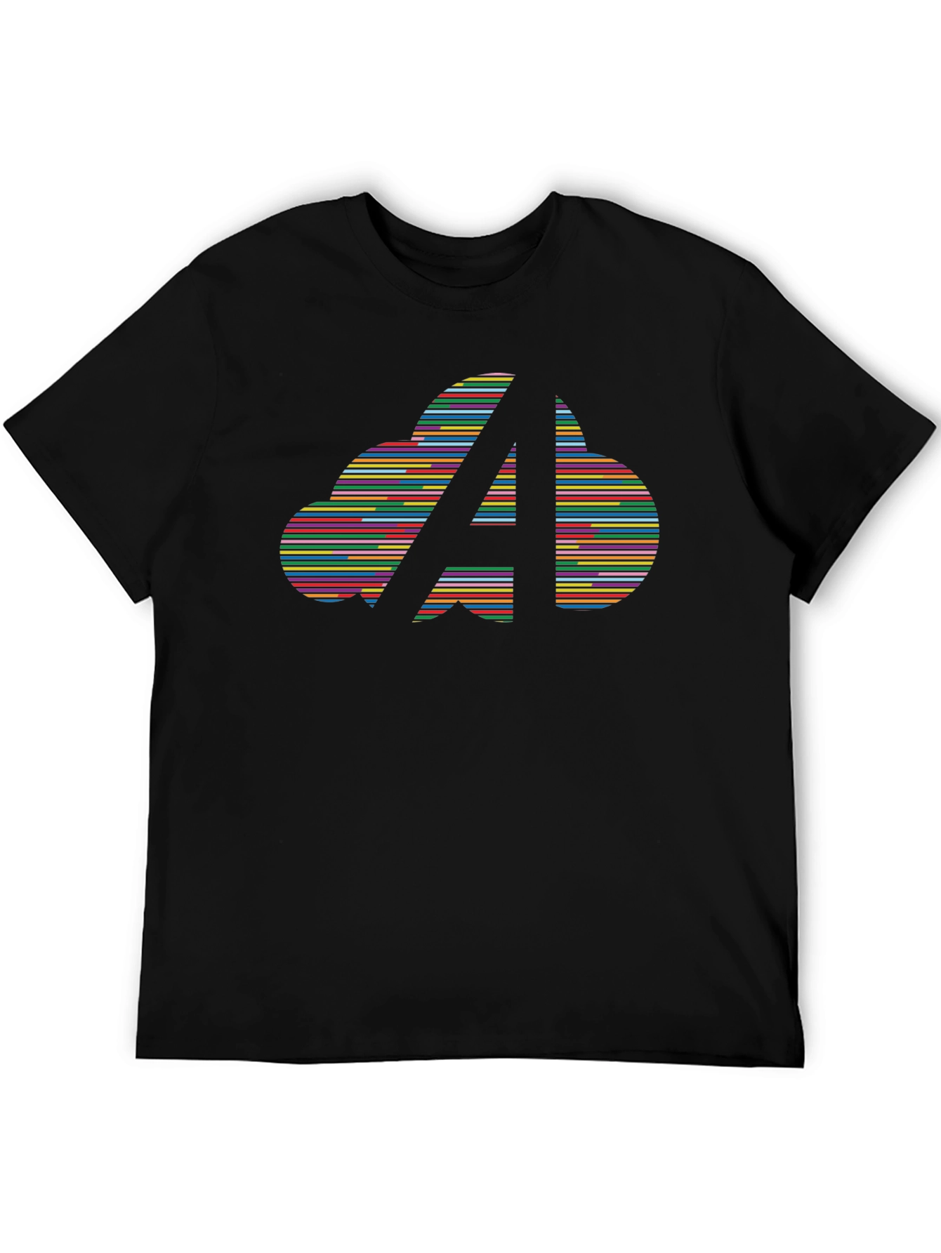 Retro A Cloud Black T-Shirt