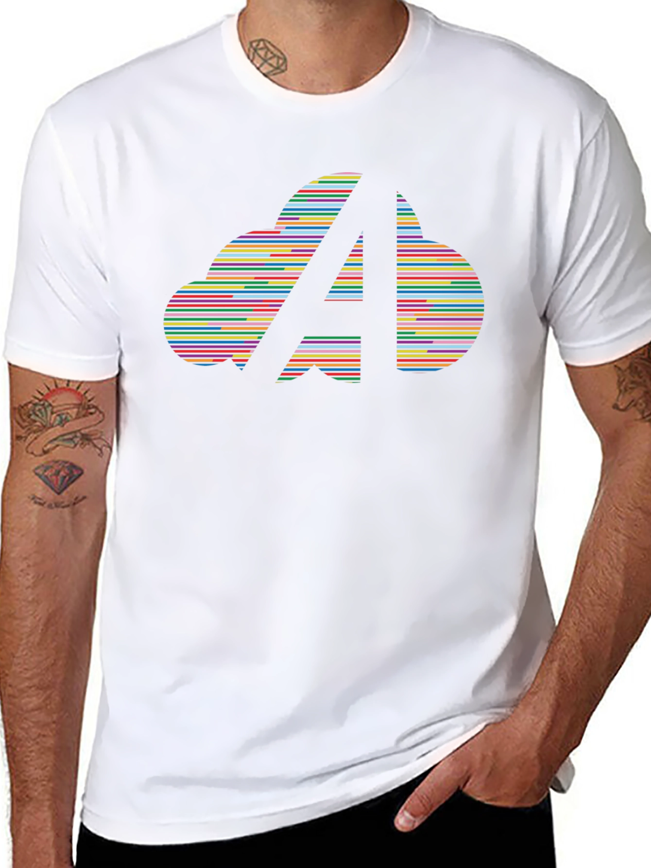 Retro A Cloud Black T-Shirt