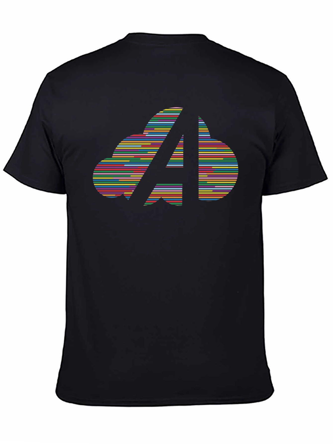 Retro A Cloud Black T-Shirt