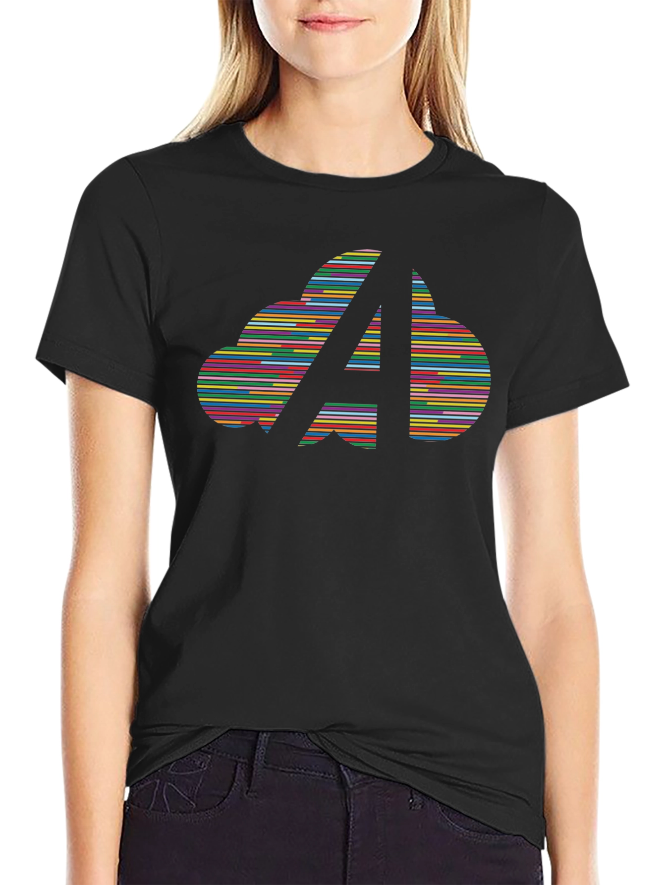 Retro A Cloud Black T-Shirt