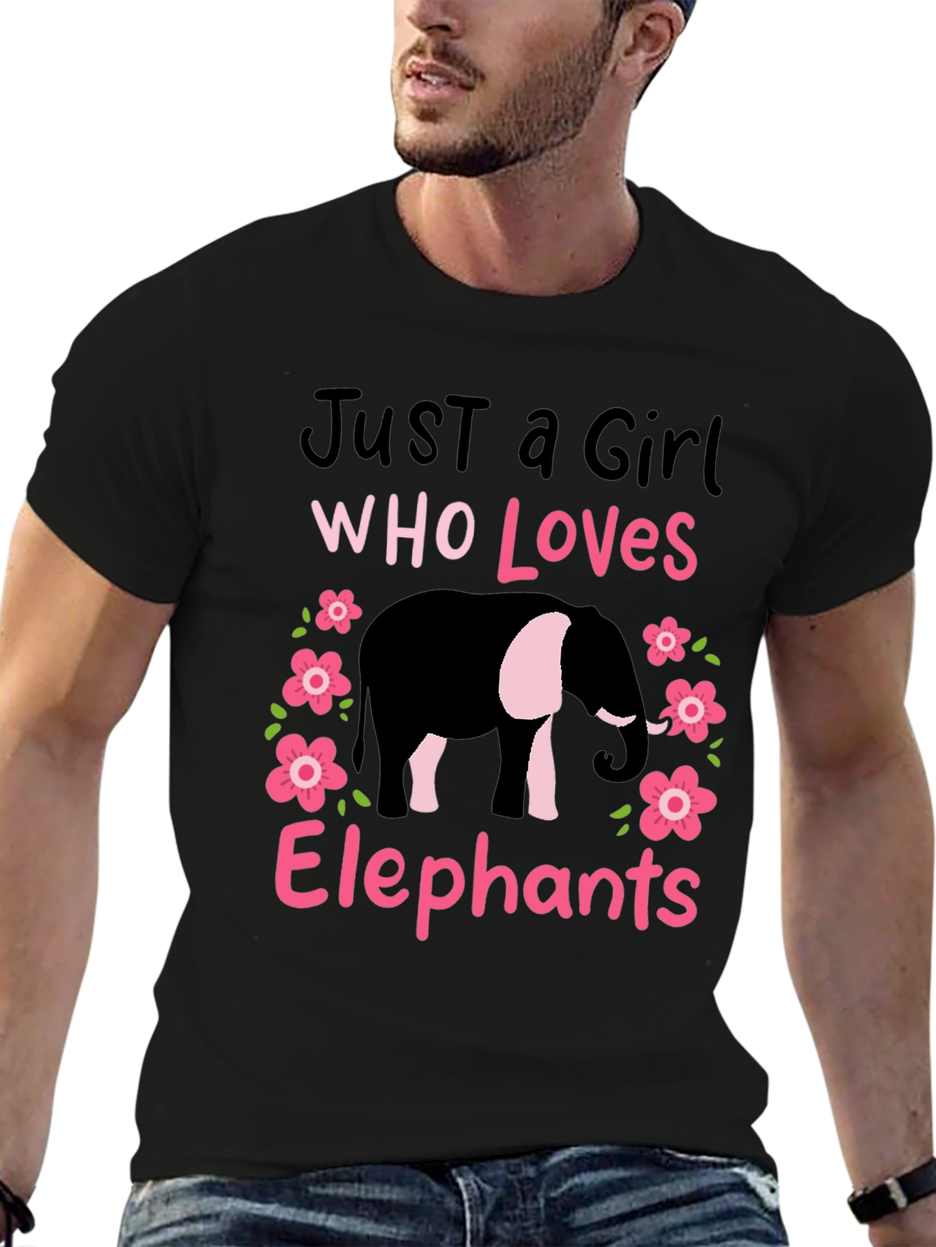 Just A Girl Who Loves Elephants Graphic Tee