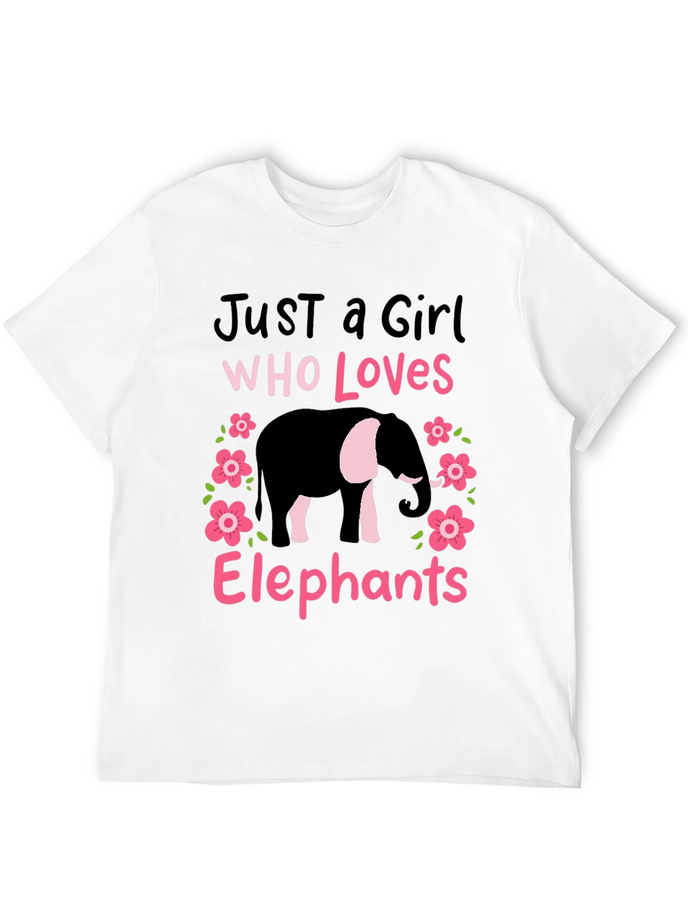 Just A Girl Who Loves Elephants Graphic Tee