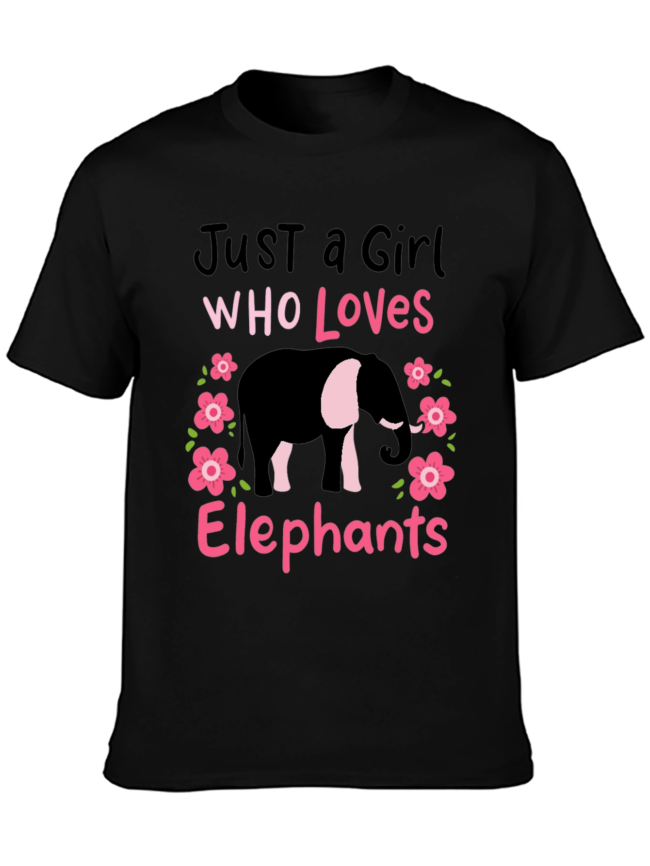 Just A Girl Who Loves Elephants Graphic Tee