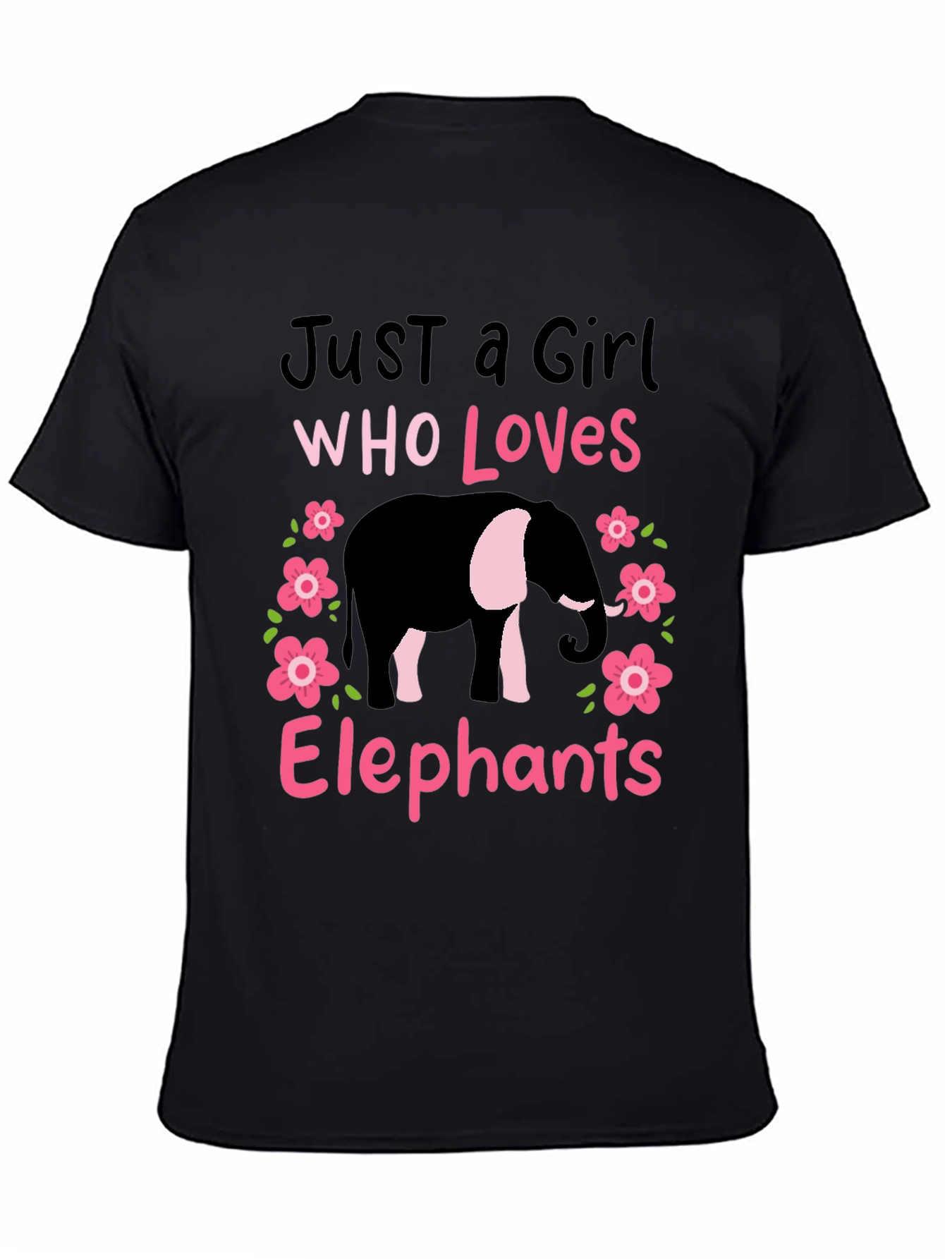 Just A Girl Who Loves Elephants Graphic Tee