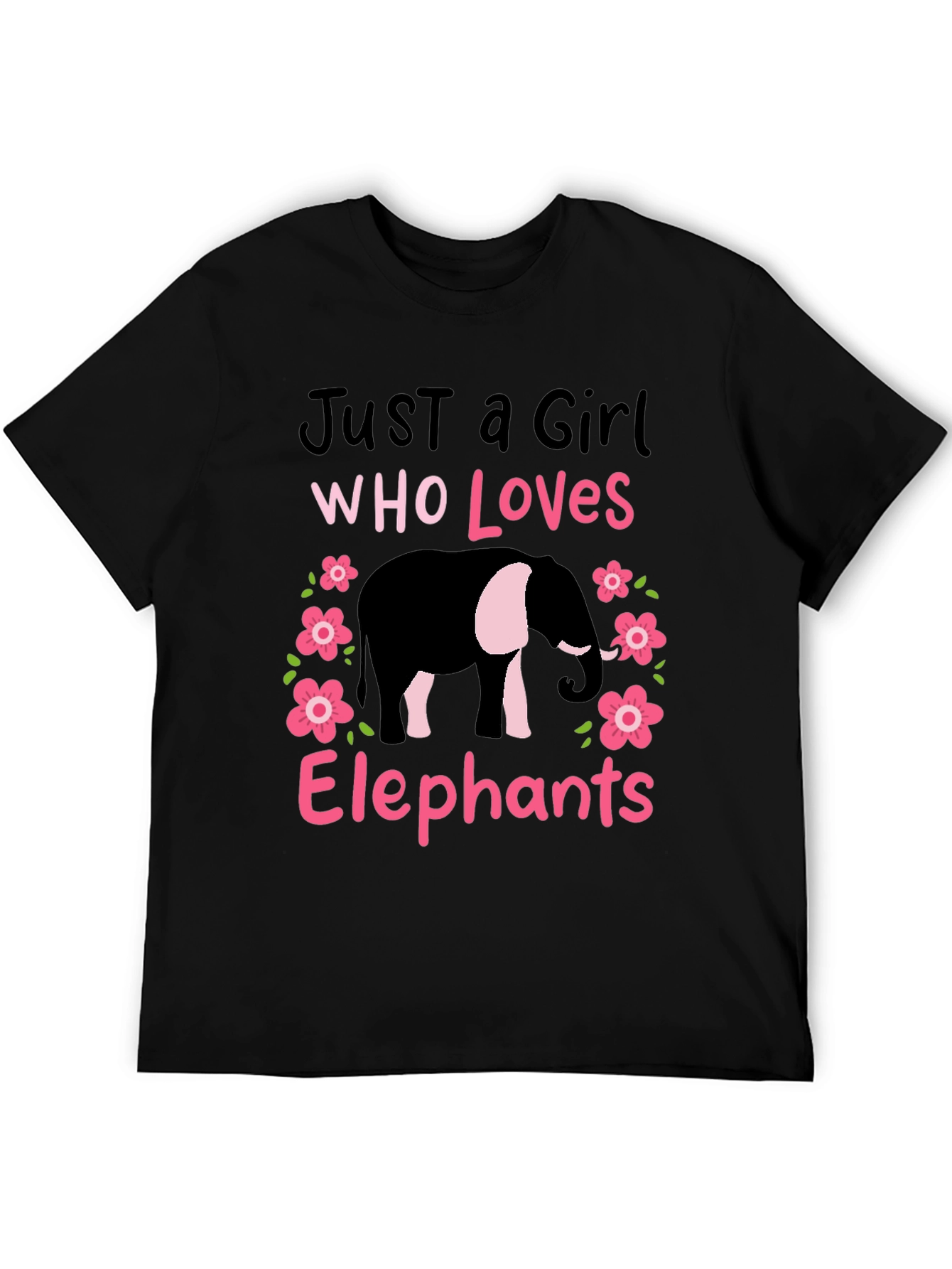 Just A Girl Who Loves Elephants Graphic Tee