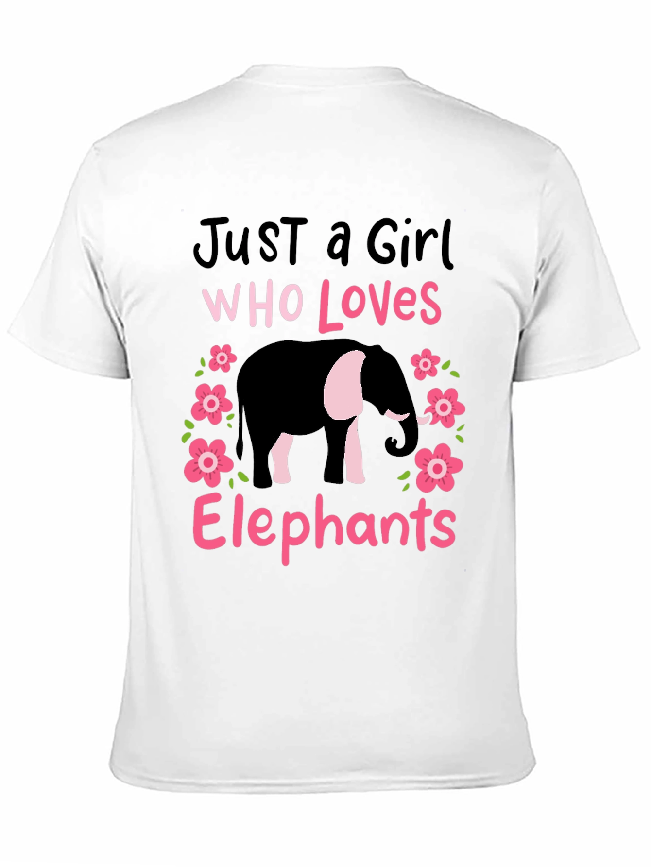 Just A Girl Who Loves Elephants Graphic Tee