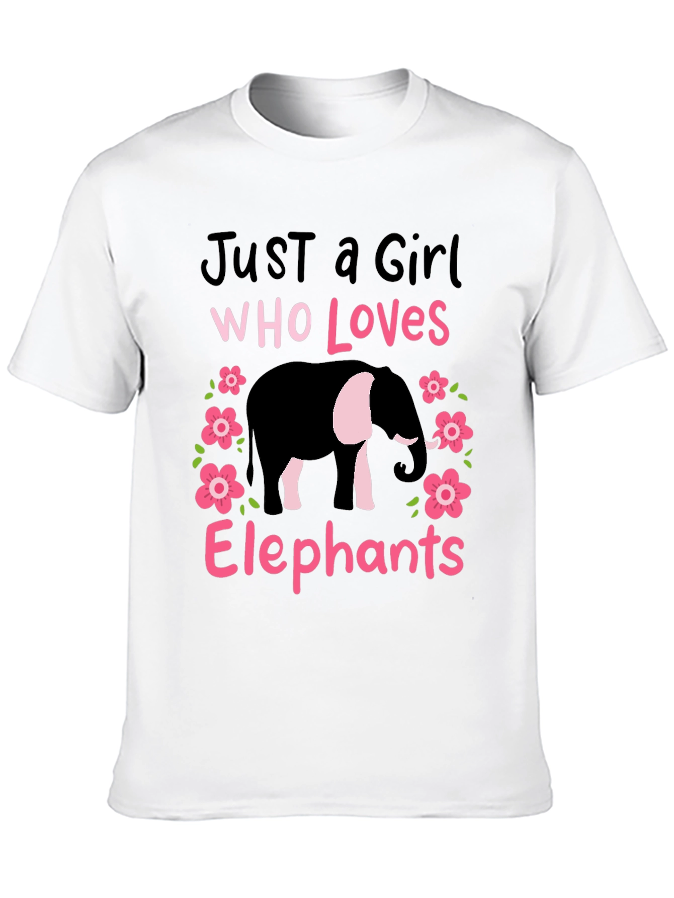 Just A Girl Who Loves Elephants Graphic Tee