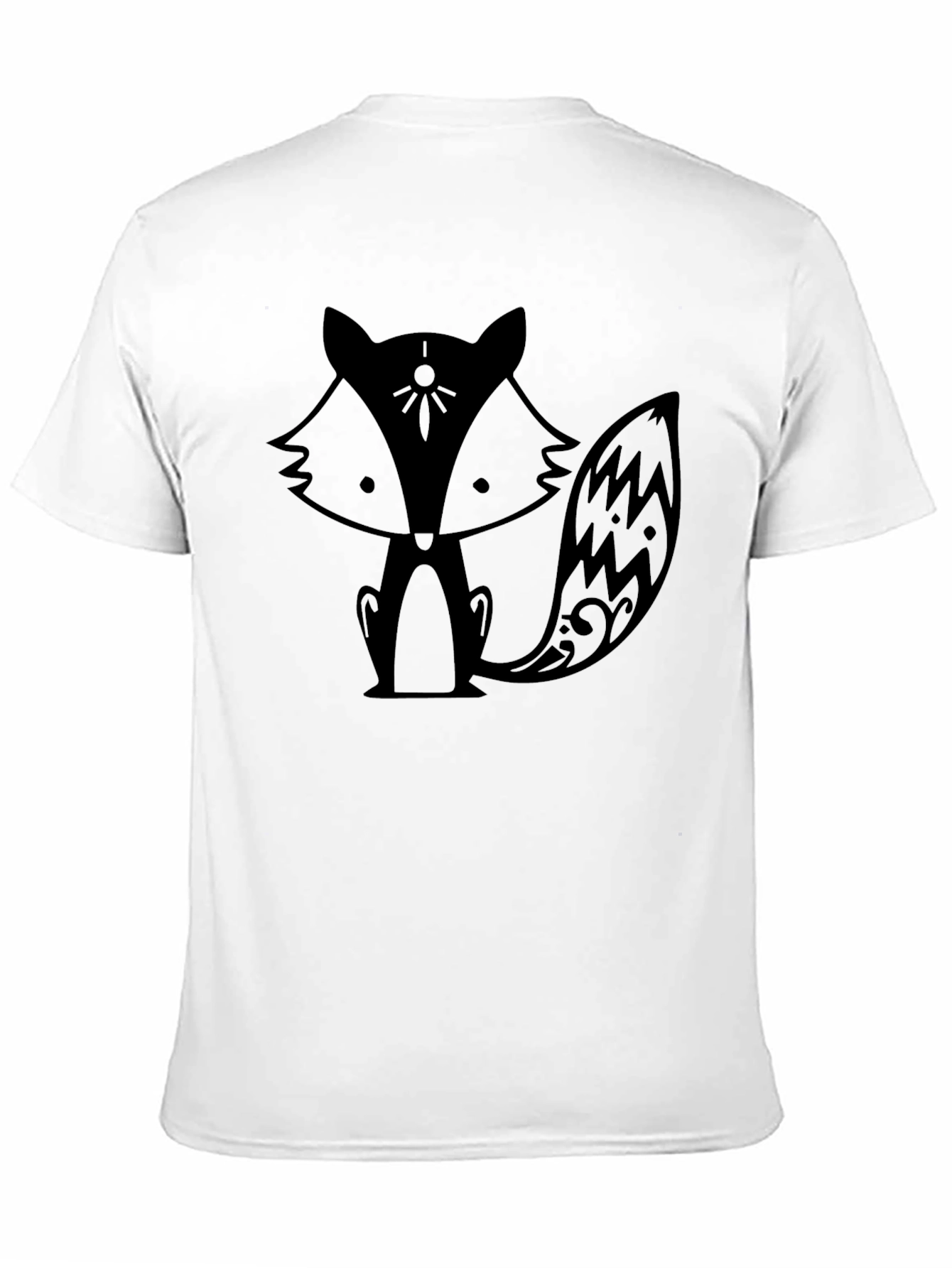 Fox Graphic Print Black T-Shirt