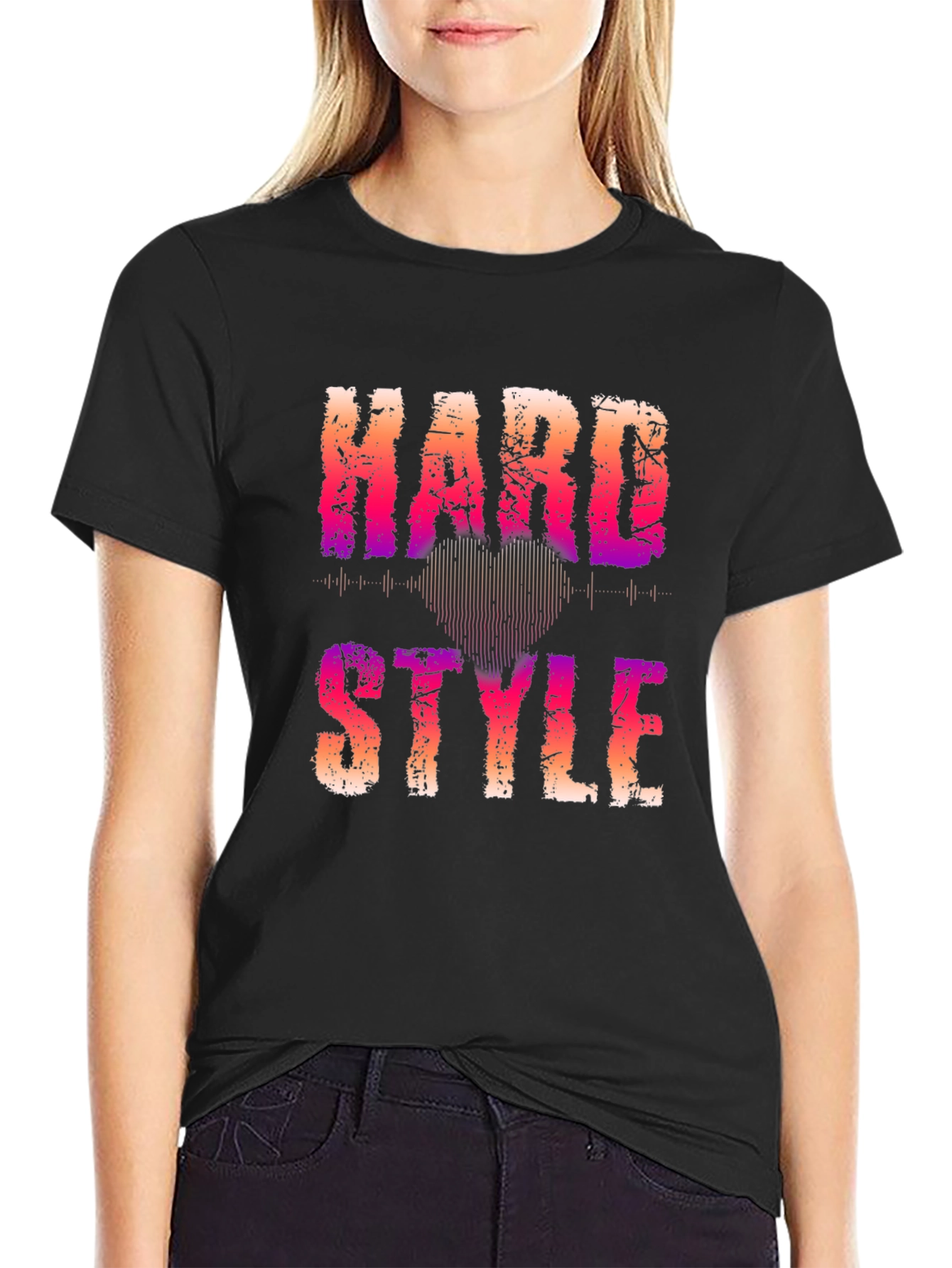 Hard Style Graphic Print Black T-Shirt