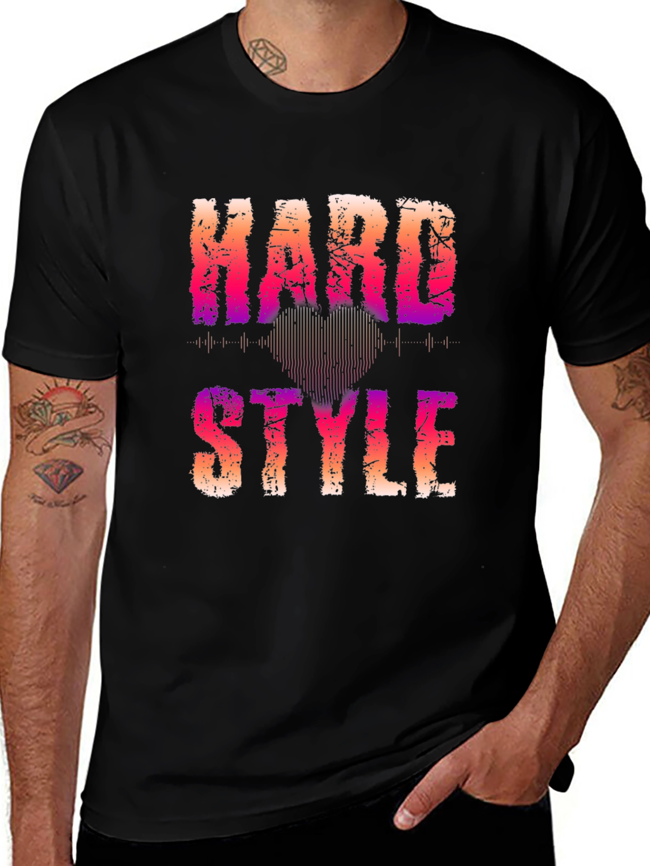 Hard Style Graphic Print Black T-Shirt