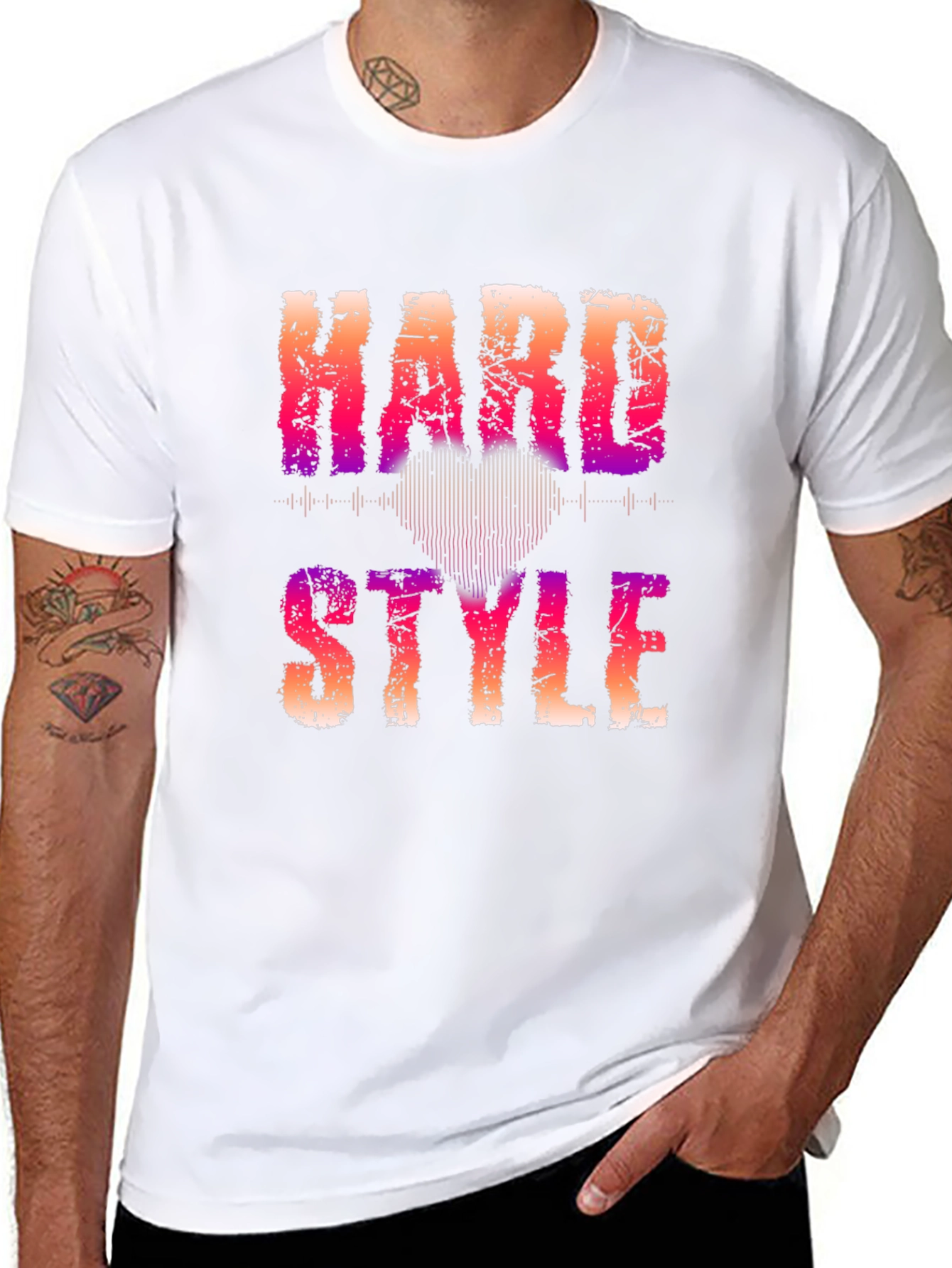 Hard Style Graphic Print Black T-Shirt