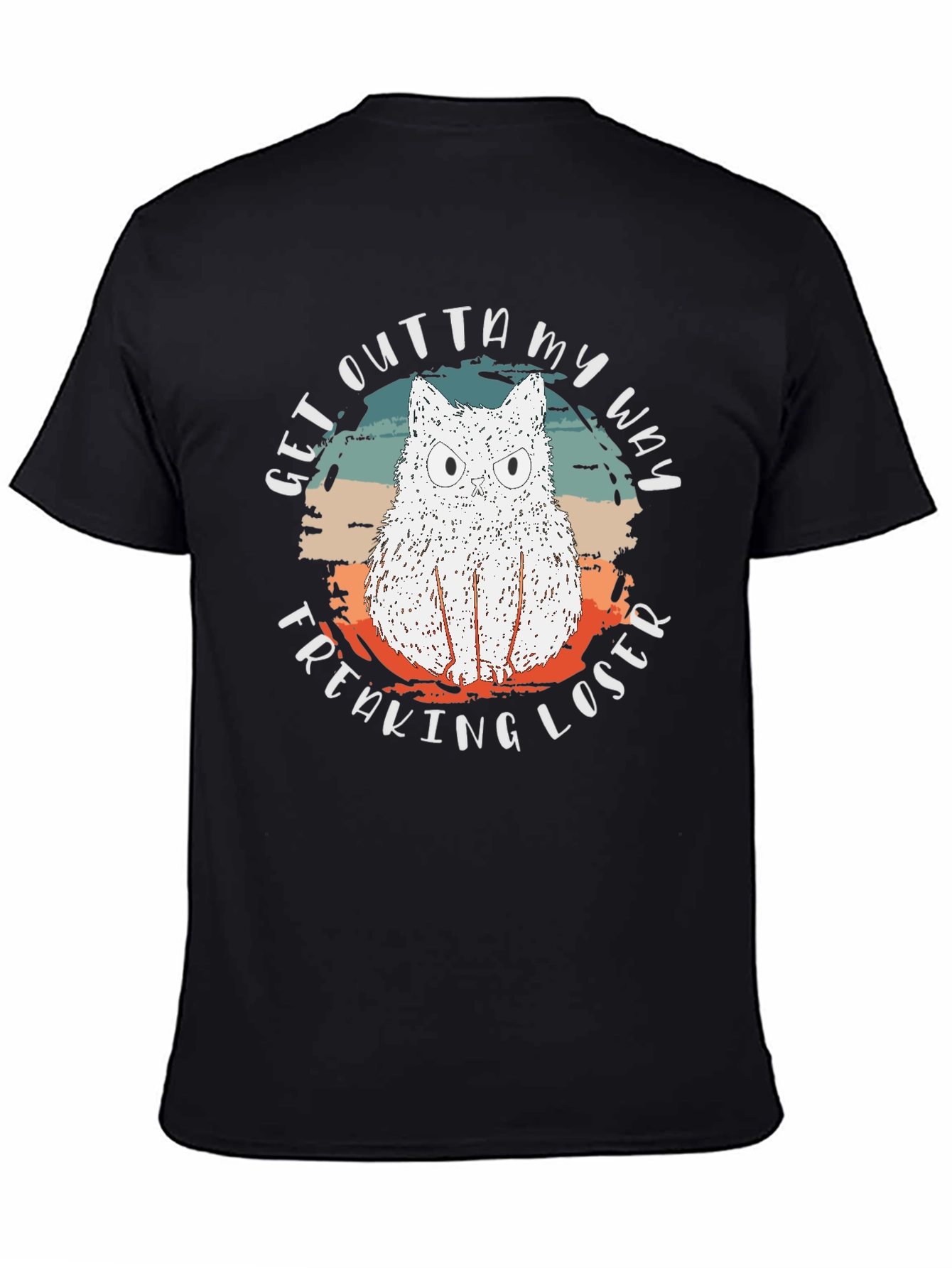 Funny Cat Freaking Loser Graphic T-Shirt