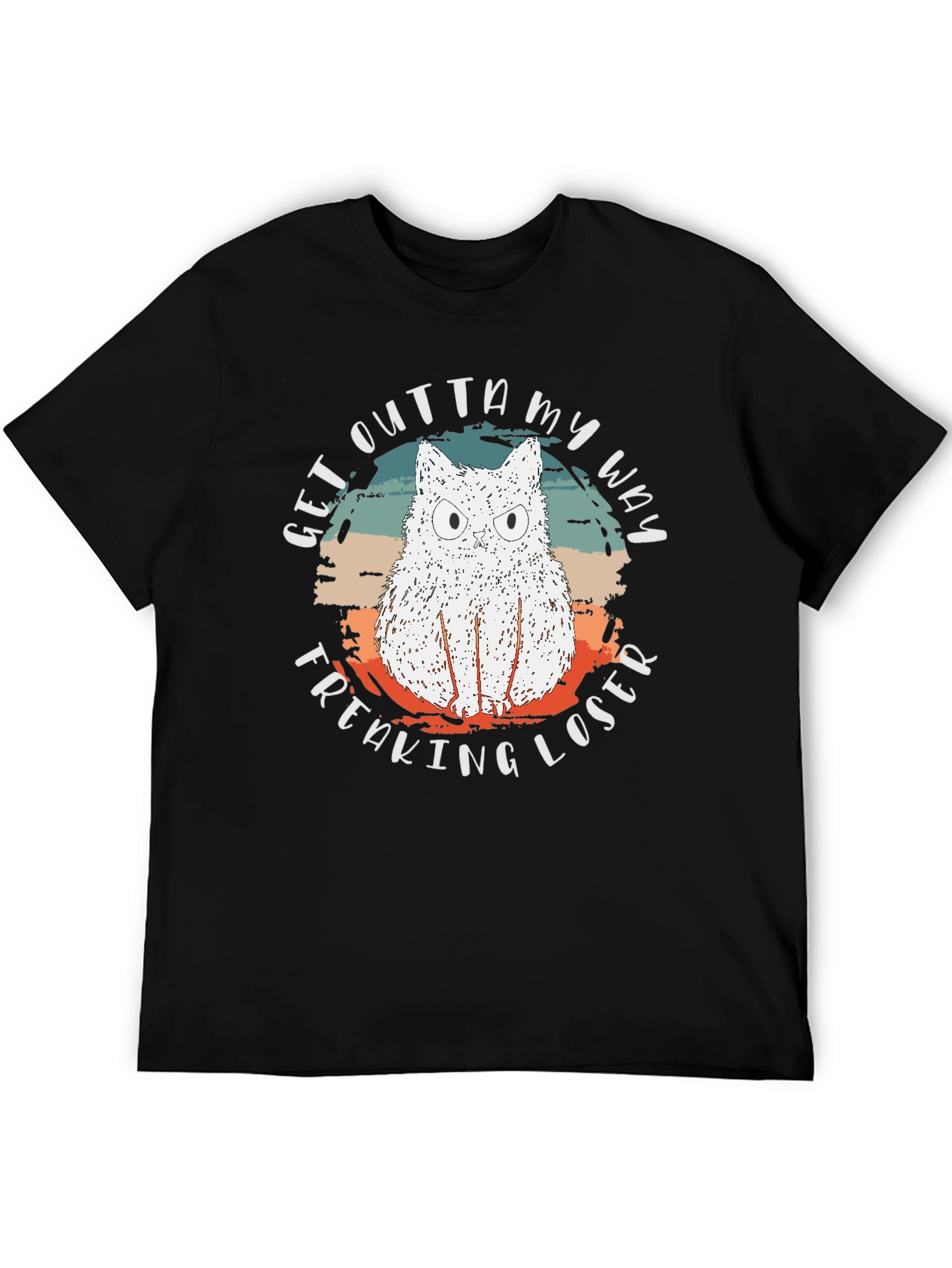 Funny Cat Freaking Loser Graphic T-Shirt