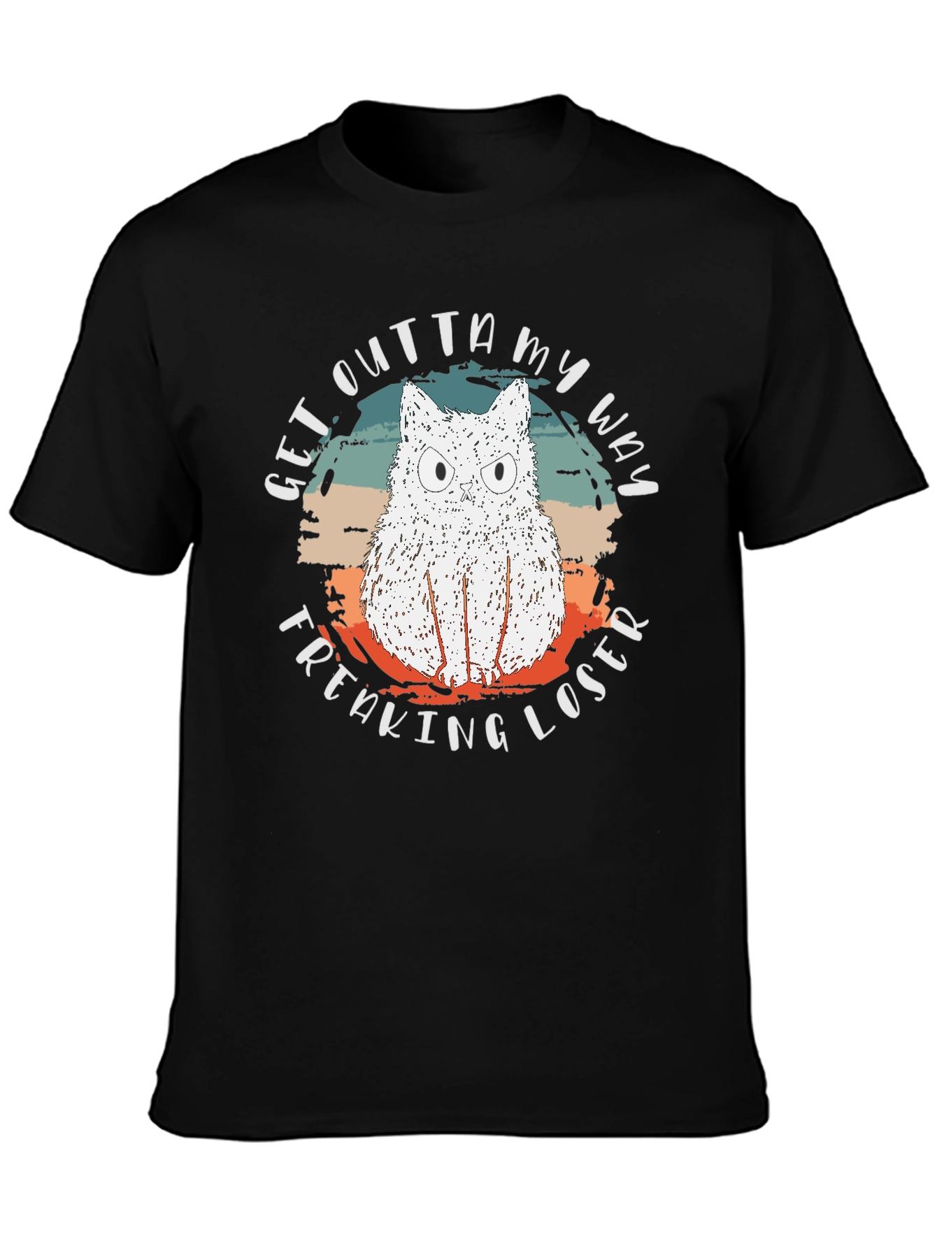 Funny Cat Freaking Loser Graphic T-Shirt