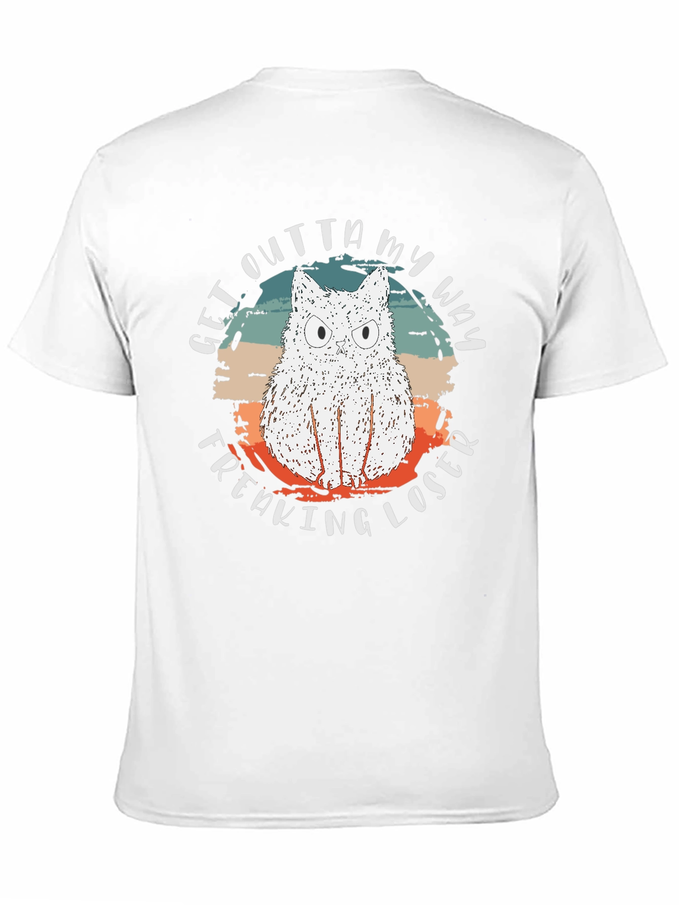 Funny Cat Freaking Loser Graphic T-Shirt