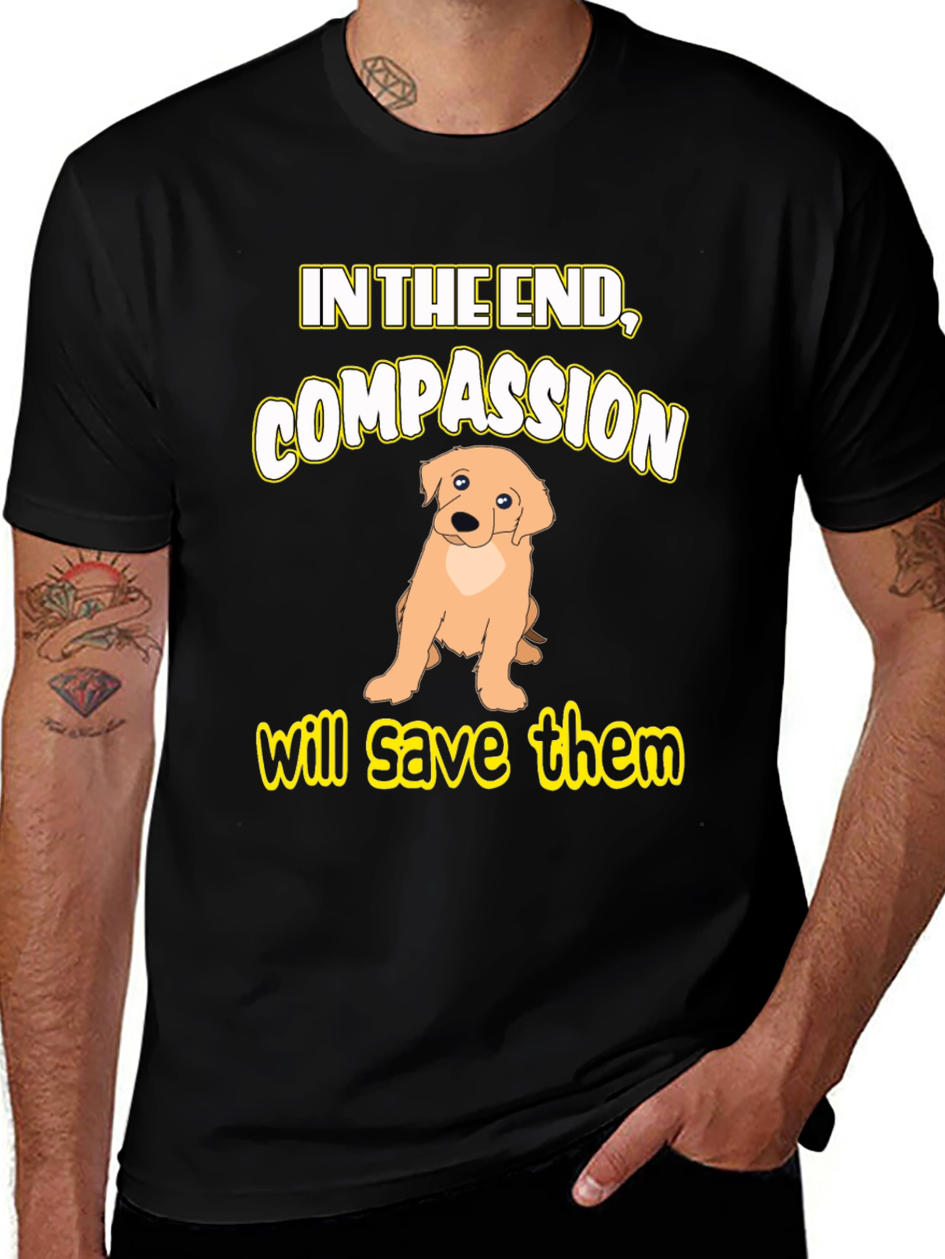 Compassion Dog Graphic T-Shirt