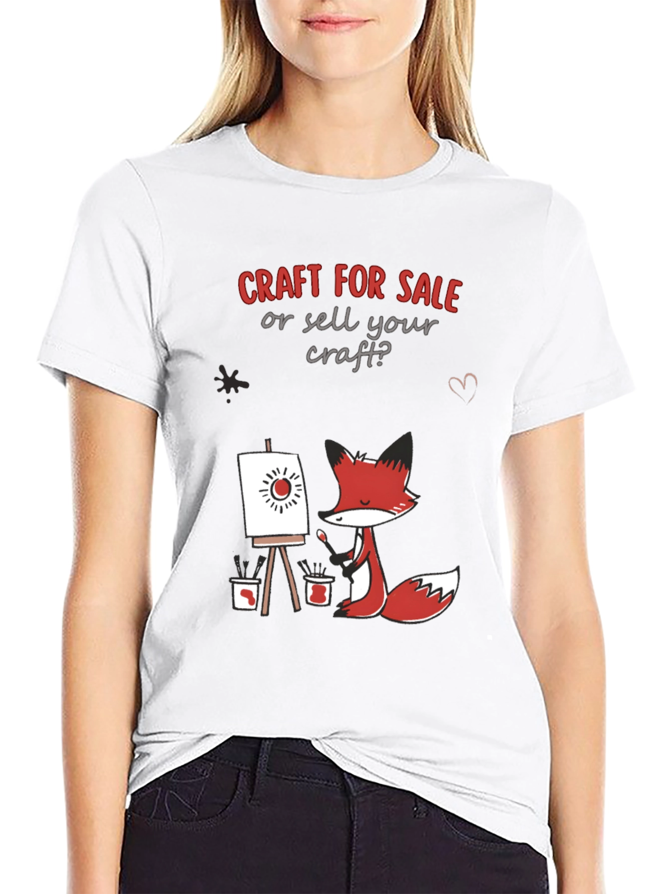 Craft for Sale T-Shirt - Artistic Fox Design