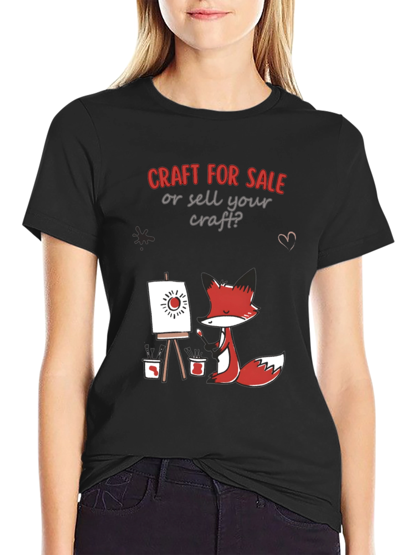 Craft for Sale T-Shirt - Artistic Fox Design