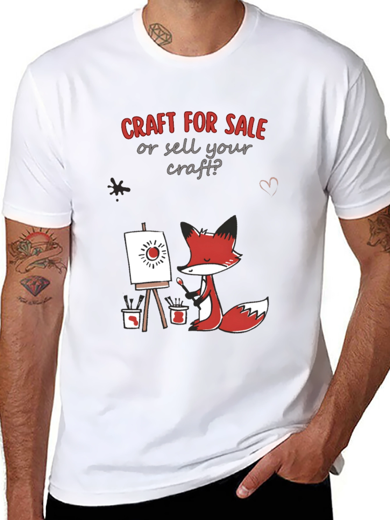 Craft for Sale T-Shirt - Artistic Fox Design