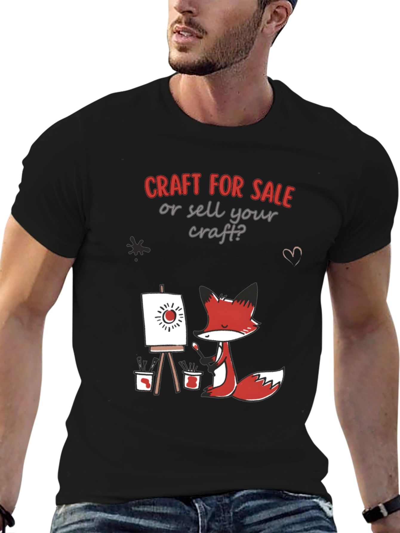 Craft for Sale T-Shirt - Artistic Fox Design