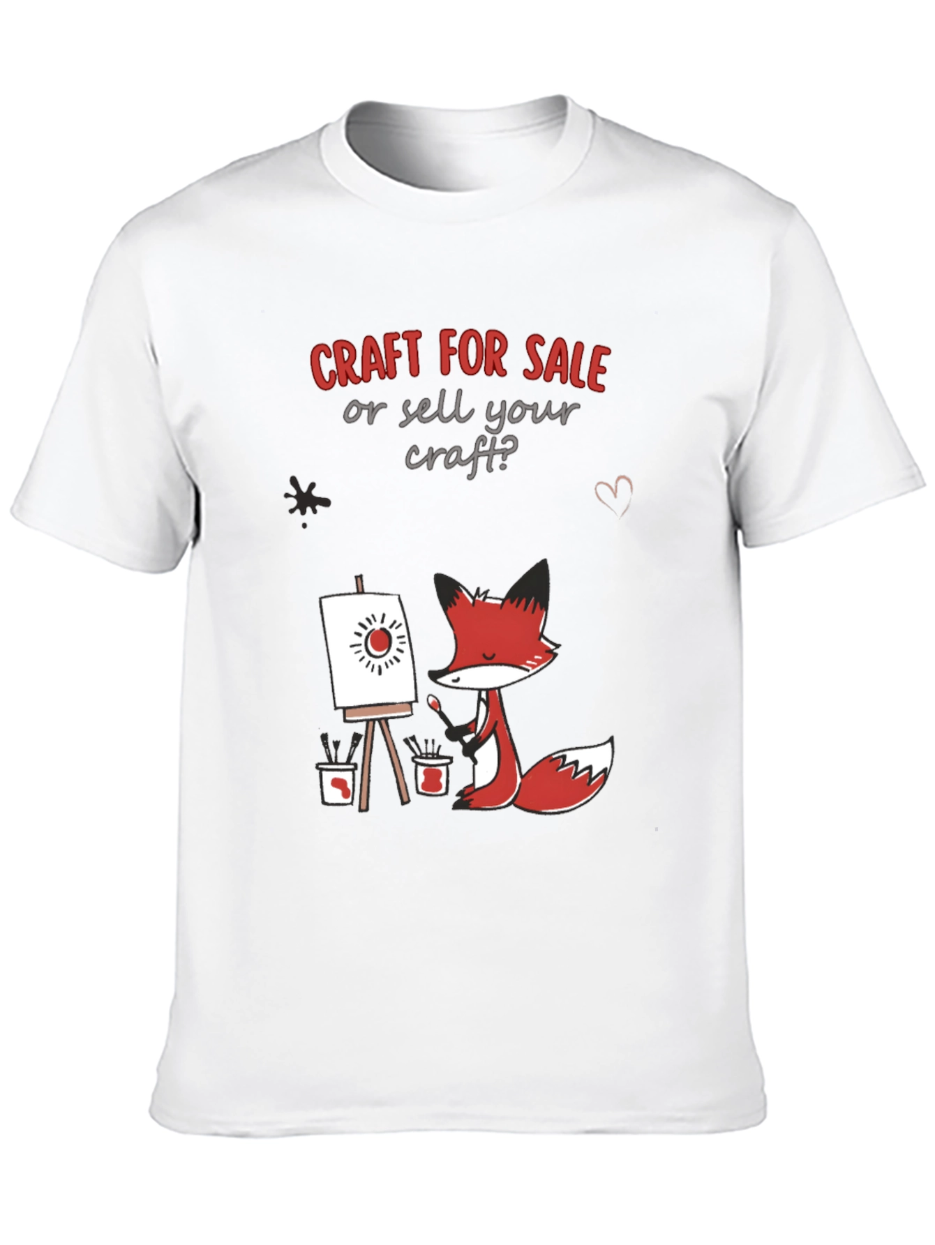 Craft for Sale T-Shirt - Artistic Fox Design