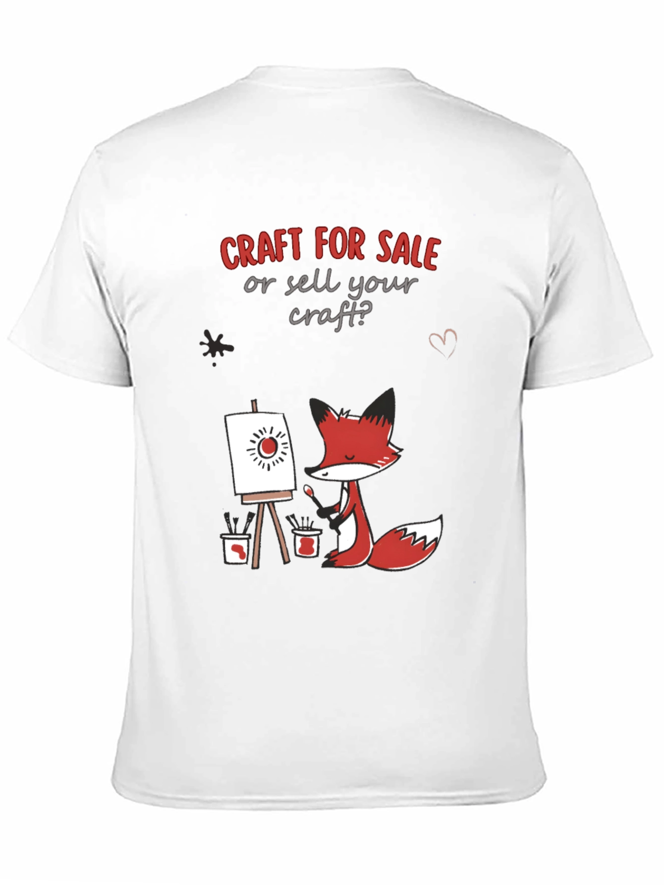 Craft for Sale T-Shirt - Artistic Fox Design