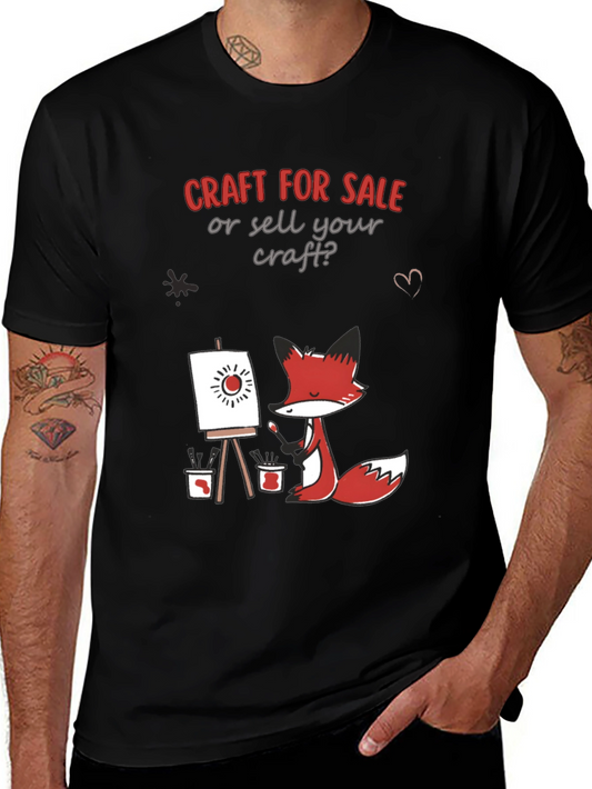 Craft for Sale T-Shirt - Artistic Fox Design