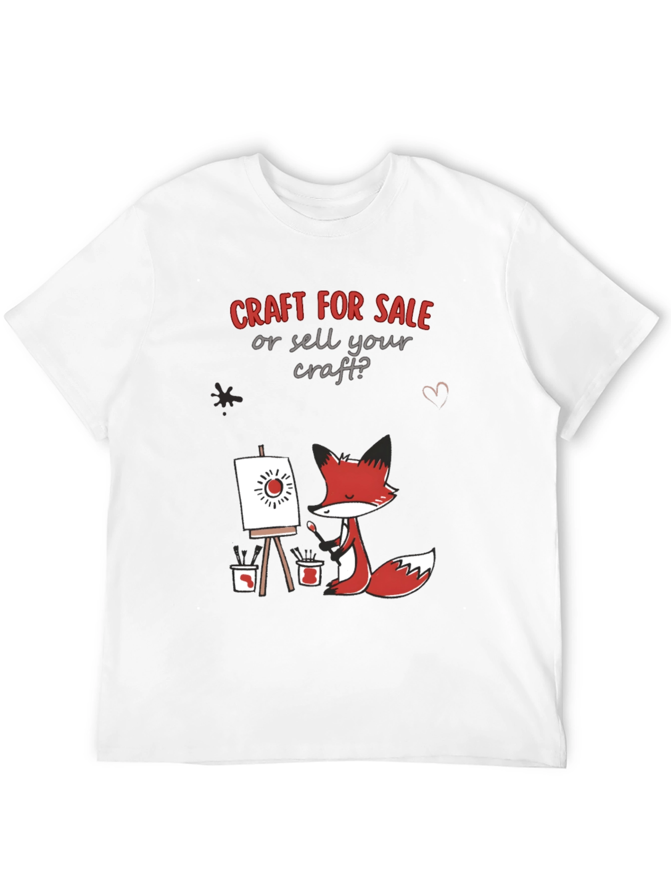 Craft for Sale T-Shirt - Artistic Fox Design