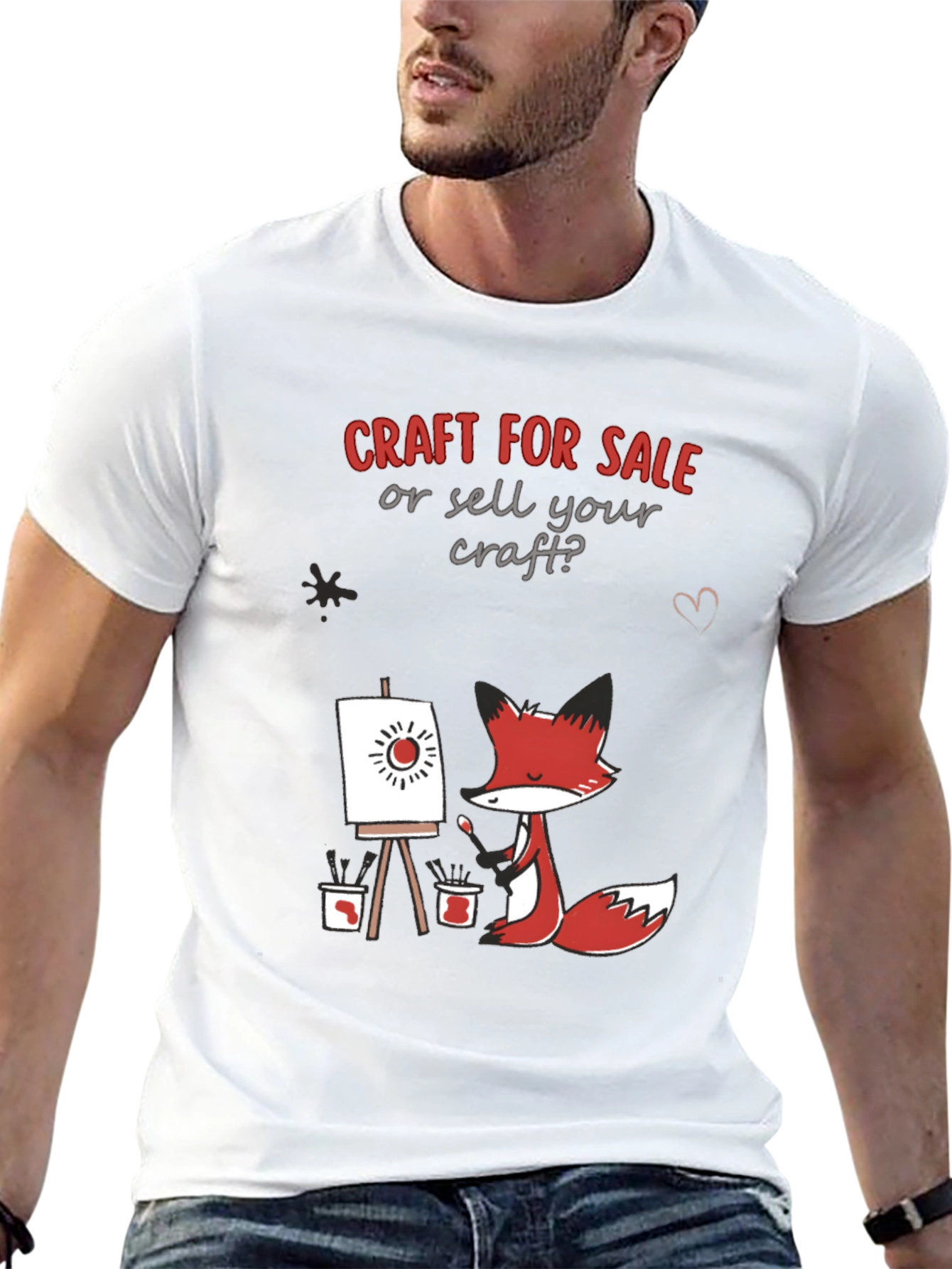 Craft for Sale T-Shirt - Artistic Fox Design