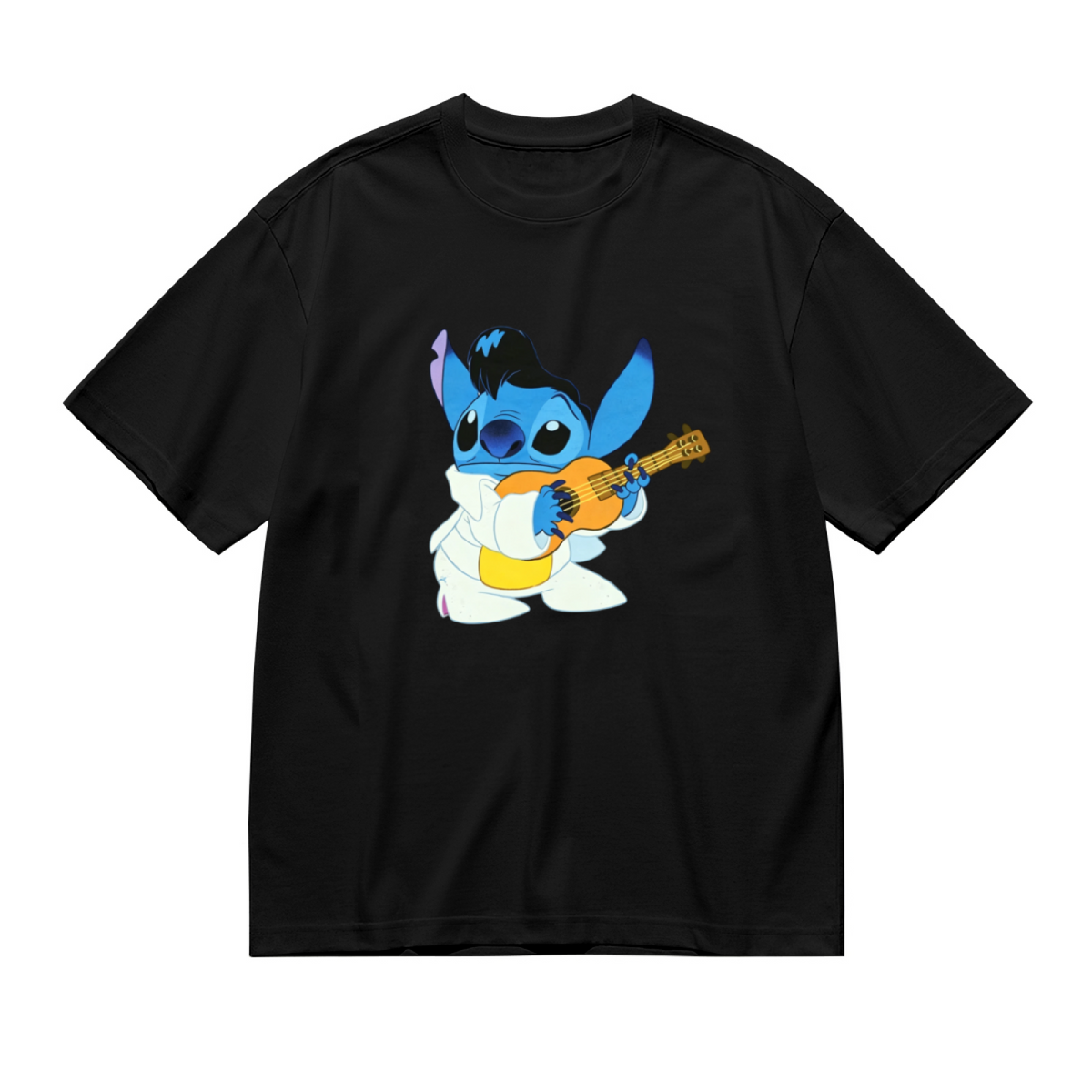 Rockstar Elvis Stitch Retro Fun Plus?Size Women Short Sleeve Tee