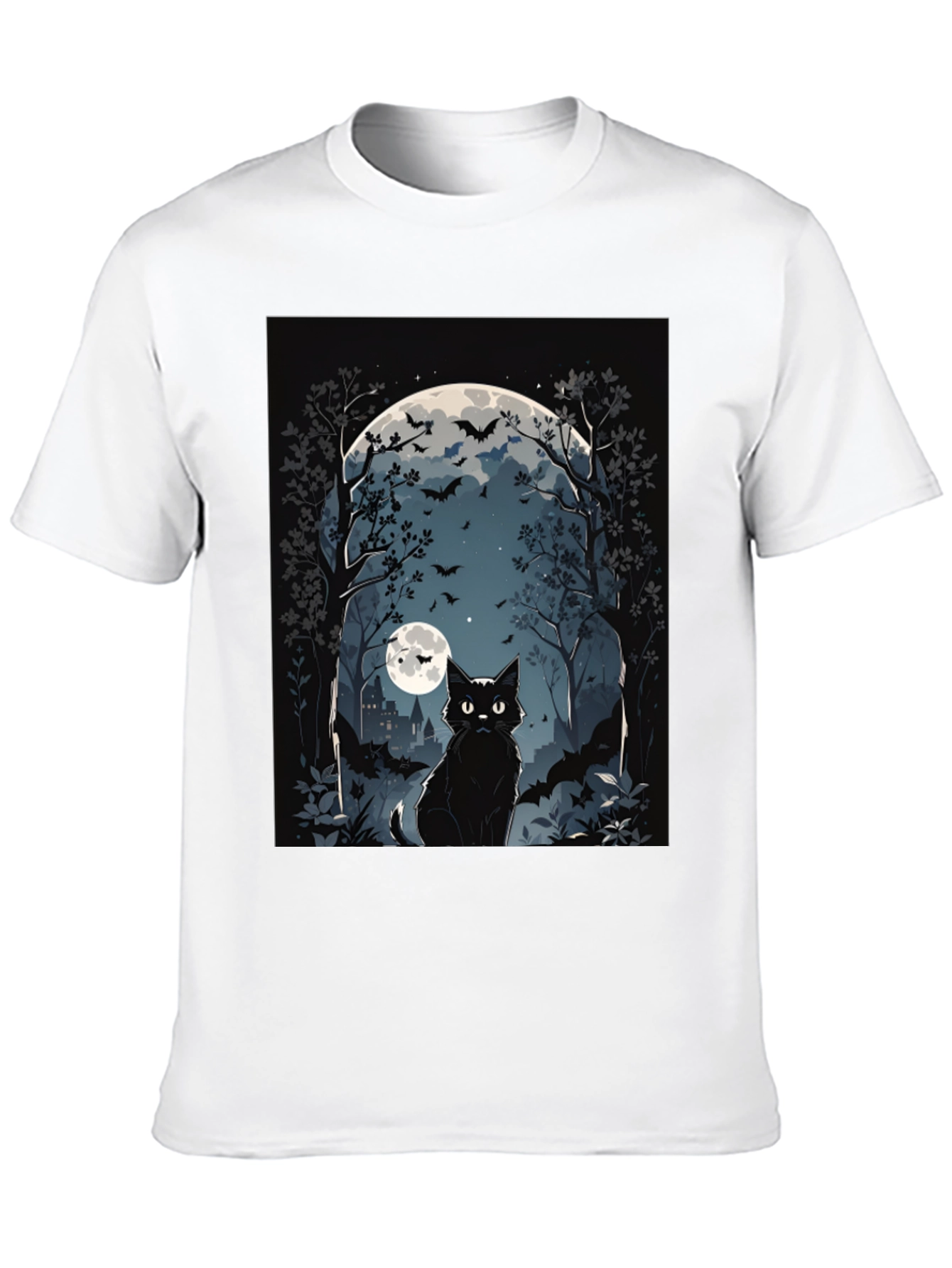 Halloween Black Cat Graphic Tee