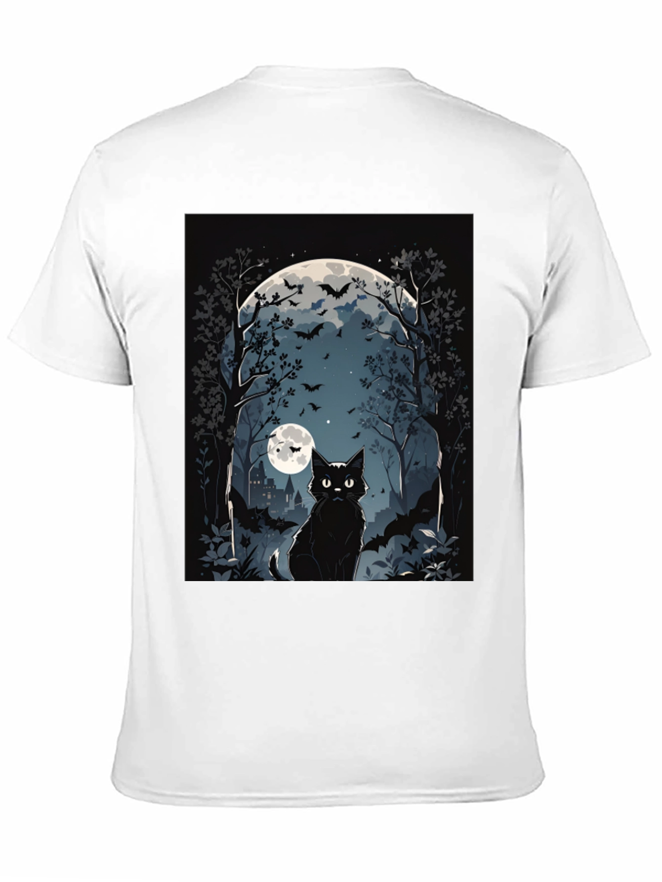 Halloween Black Cat Graphic Tee
