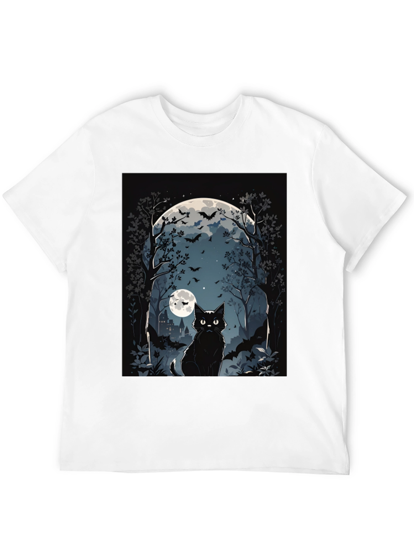 Halloween Black Cat Graphic Tee