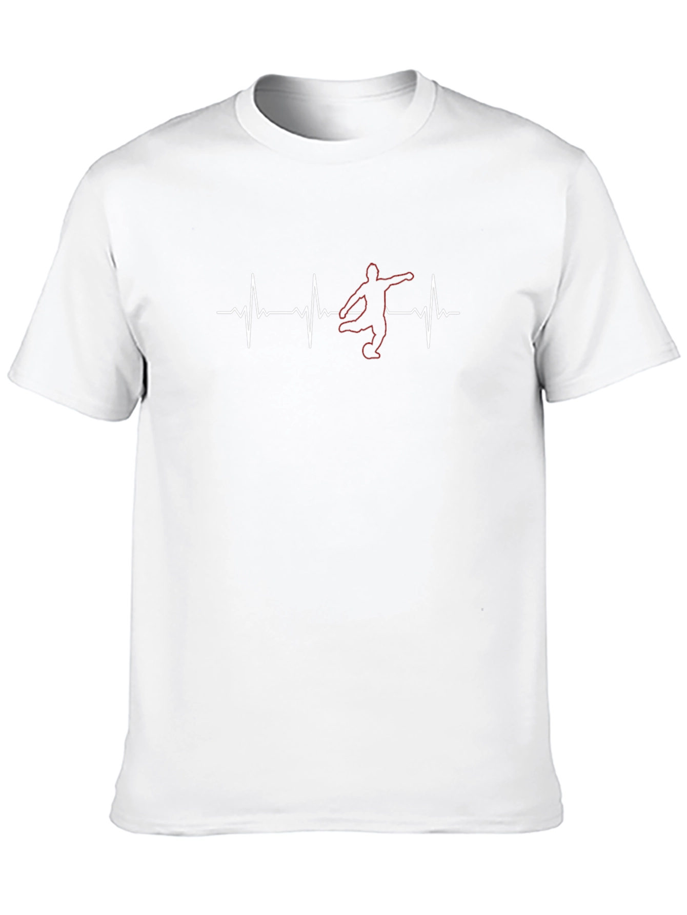 Soccer Heartbeat T-Shirt - Black Graphic Tee