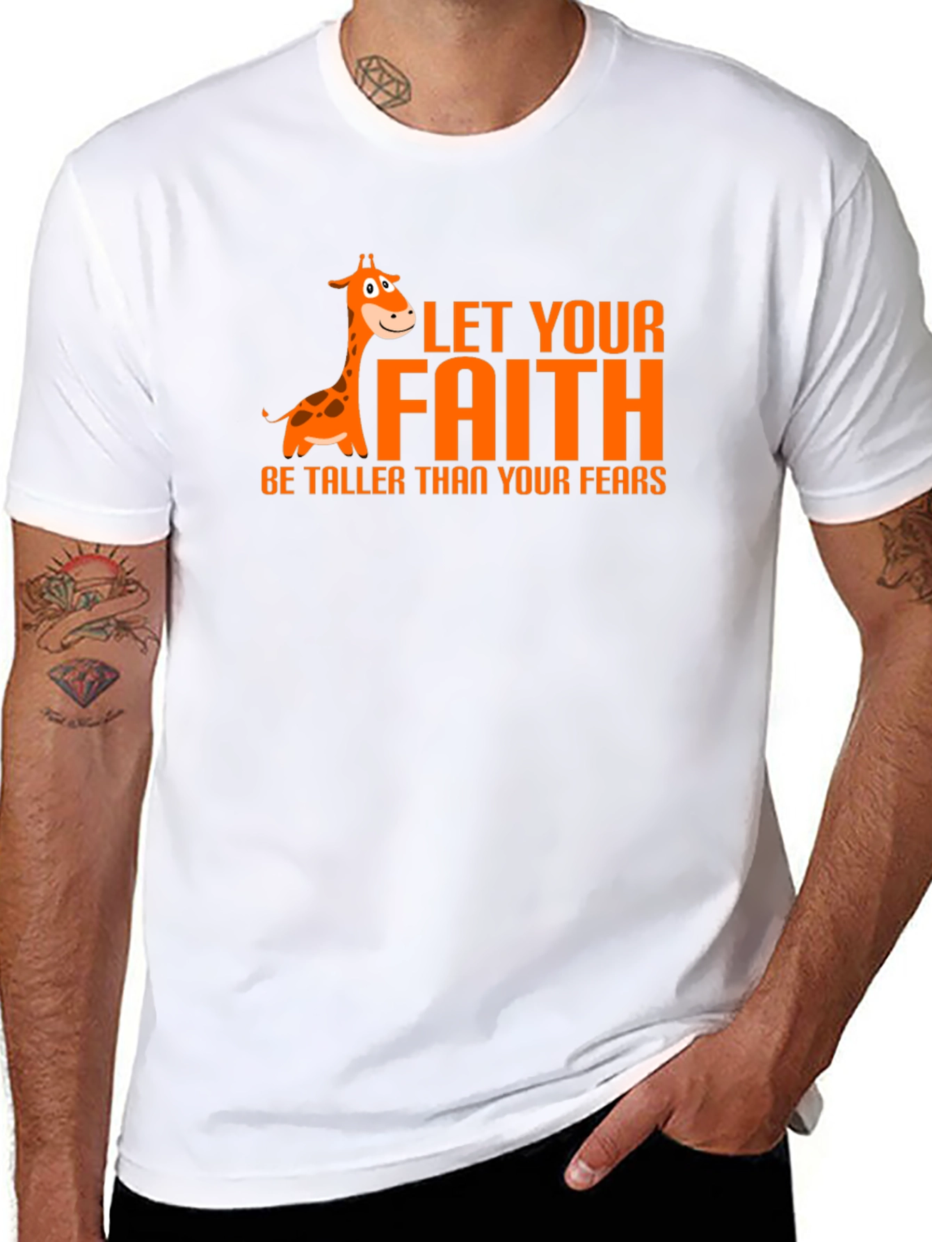 Faith Over Fear Giraffe Graphic Tee