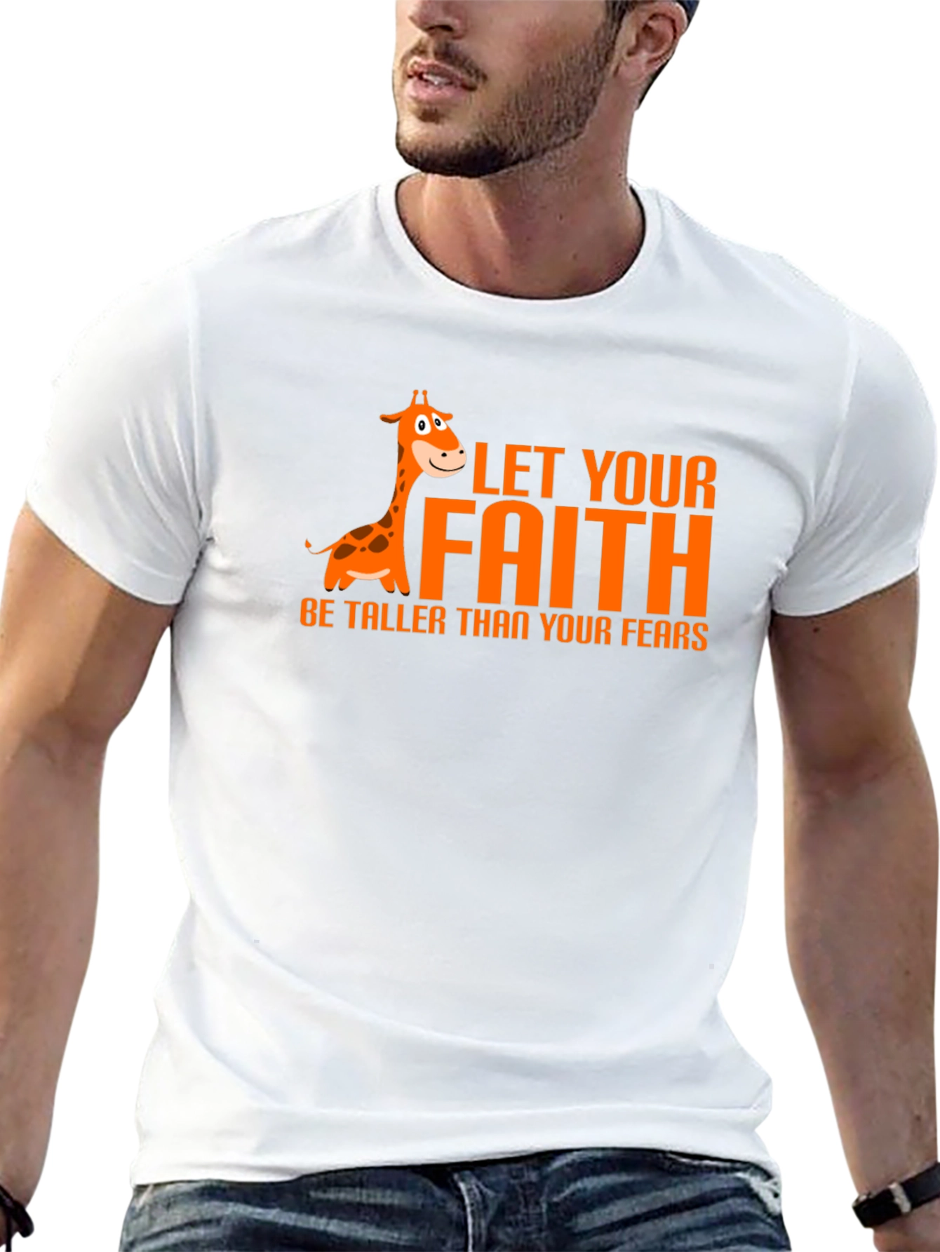 Faith Over Fear Giraffe Graphic Tee