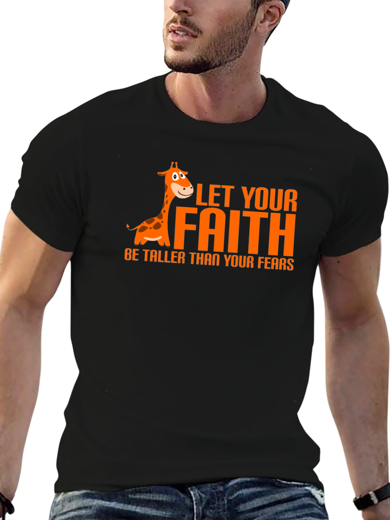 Faith Over Fear Giraffe Graphic Tee