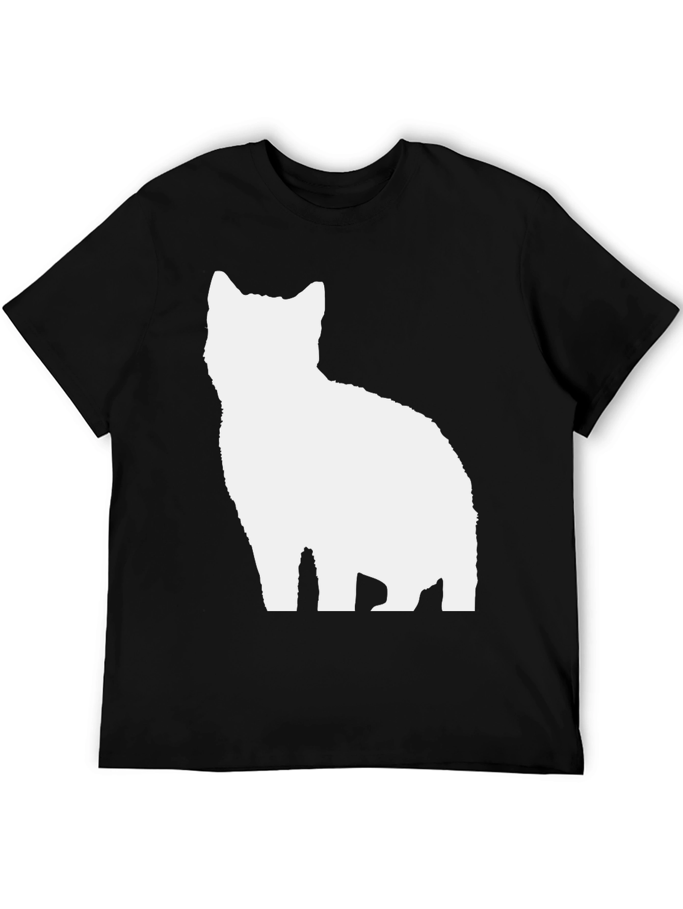 Cool Cat Silhouette Black T-Shirt