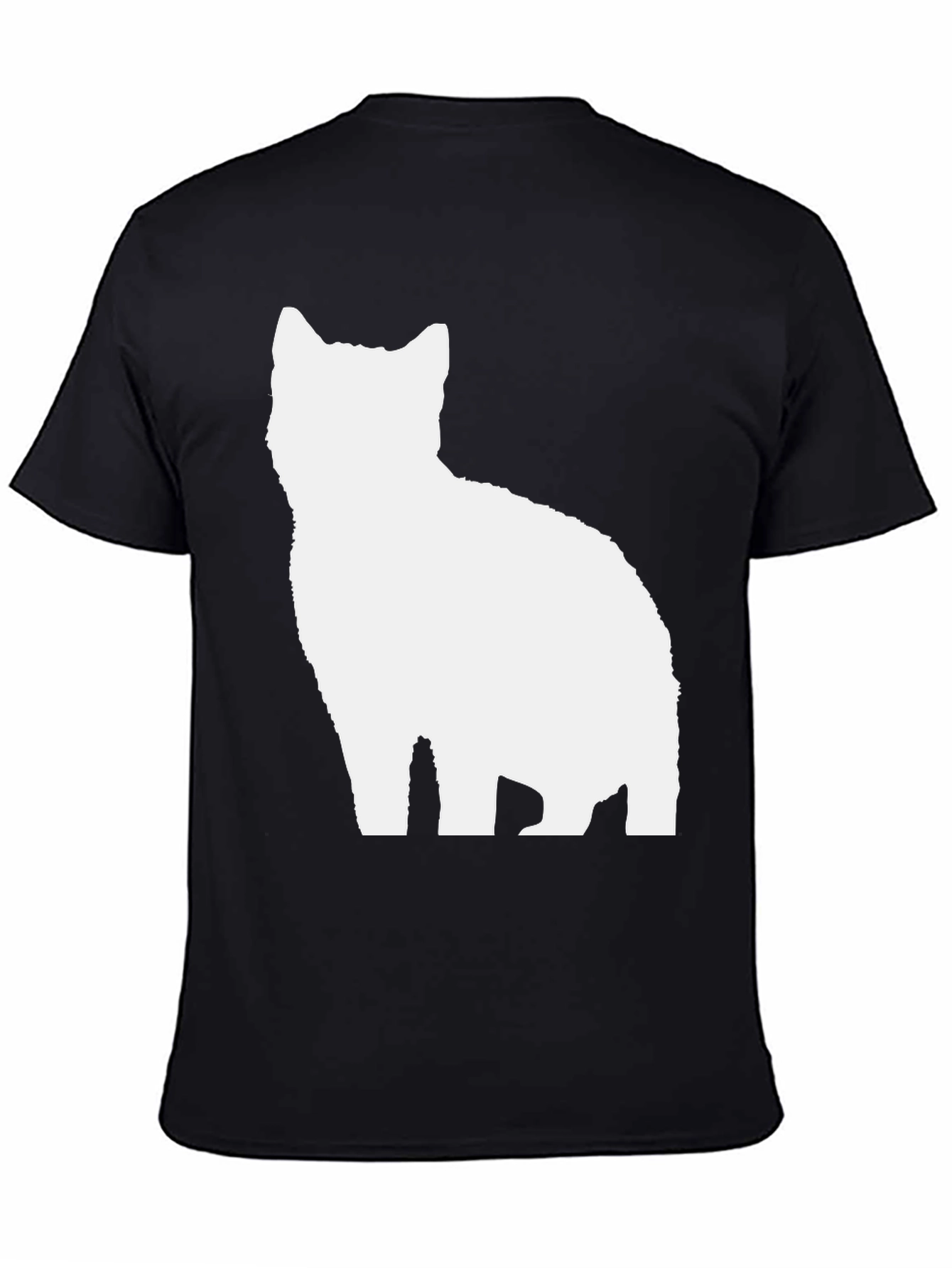 Cool Cat Silhouette Black T-Shirt